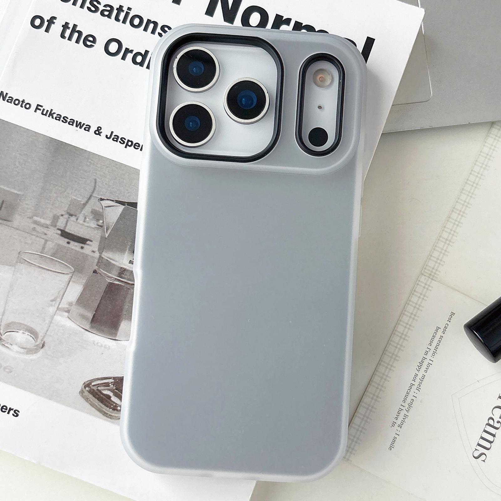 For iPhone 17 Pro Max Jelly Color Matte Feel PC Hybrid TPU Phone Case(Black) - Shopkiz.com