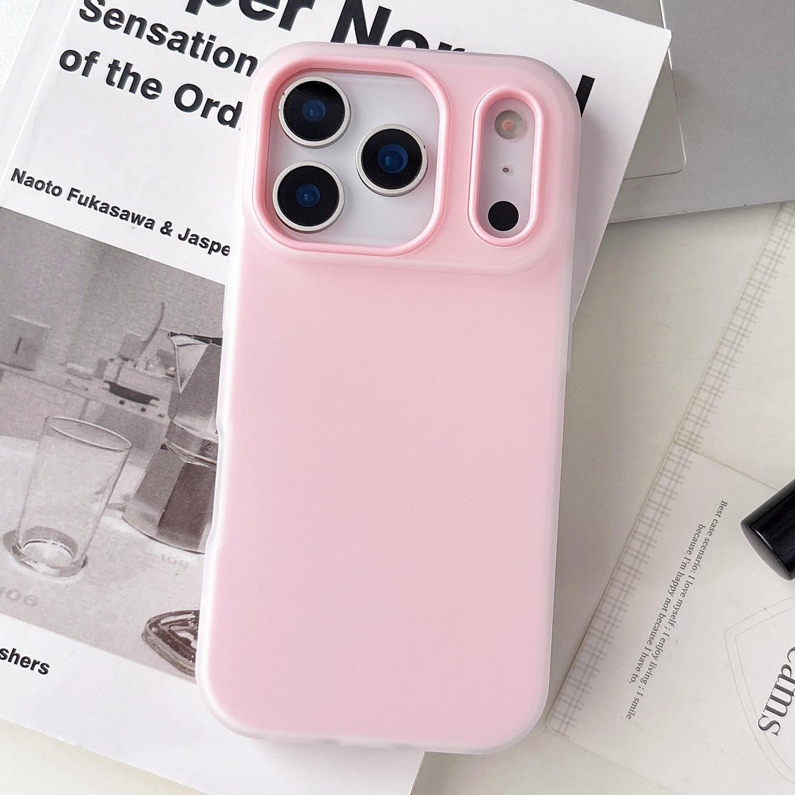 For iPhone 17 Pro Jelly Color Matte Feel PC Hybrid TPU Phone Case(Light Pink) - Shopkiz.com