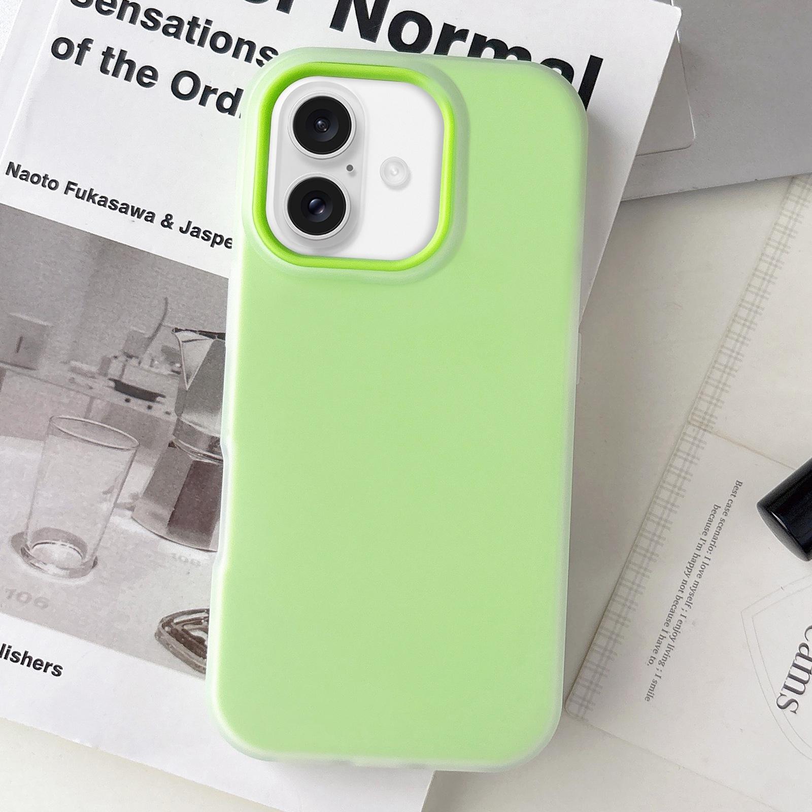 For iPhone 17 Jelly Color Matte Feel PC Hybrid TPU Phone Case(Green) - Shopkiz.com