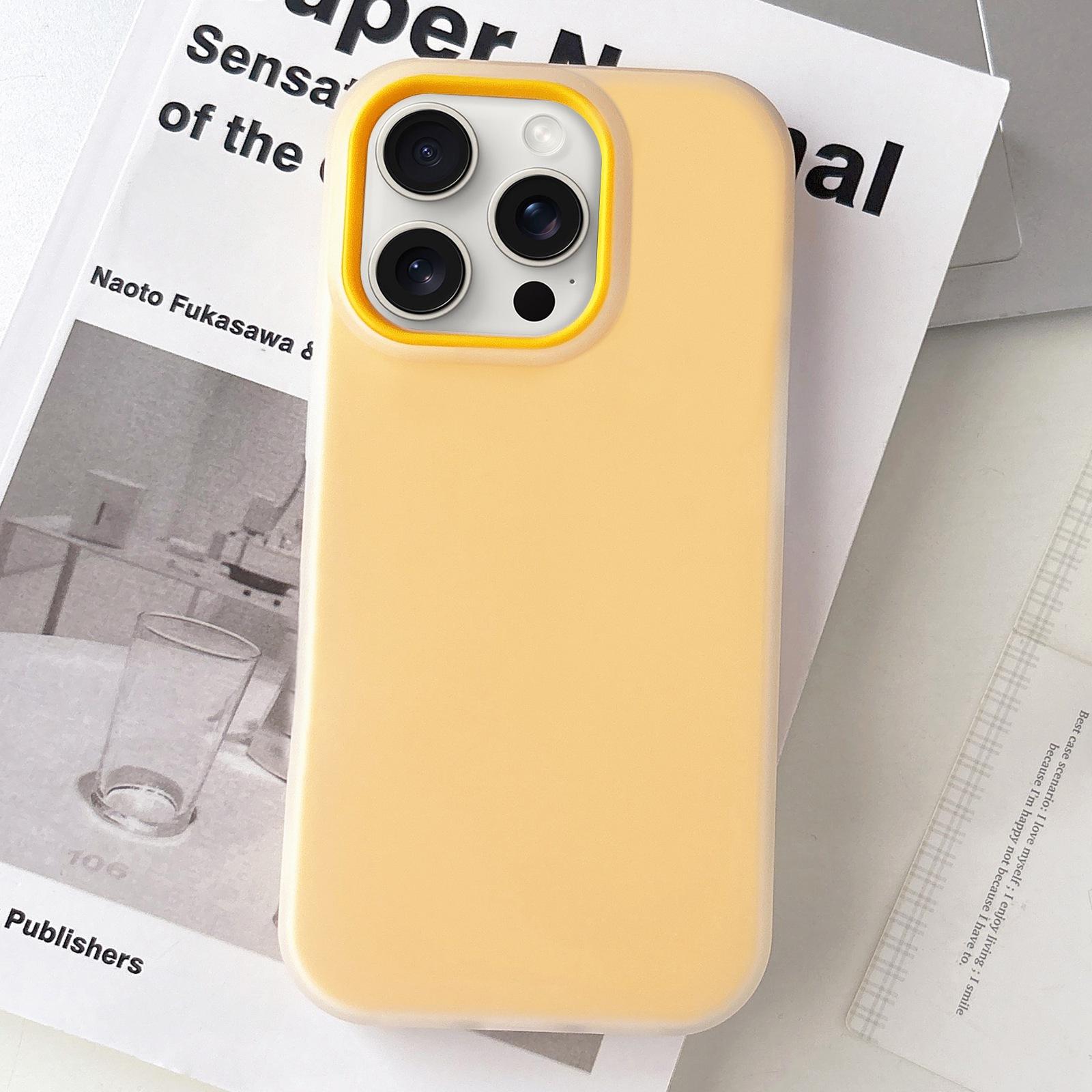 For iPhone 15 Pro Max Jelly Color Matte Feel PC Hybrid TPU Phone Case(Orange) - Shopkiz.com