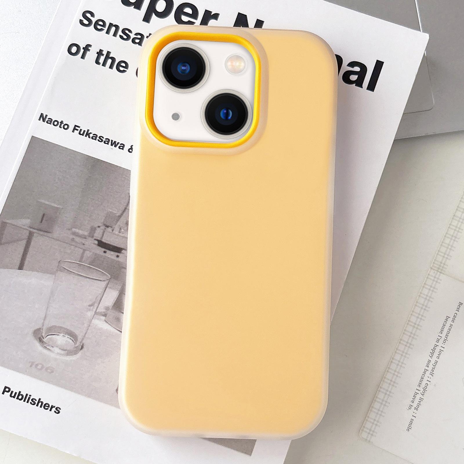 For iPhone 14 Jelly Color Matte Feel PC Hybrid TPU Phone Case(Orange) - Shopkiz.com