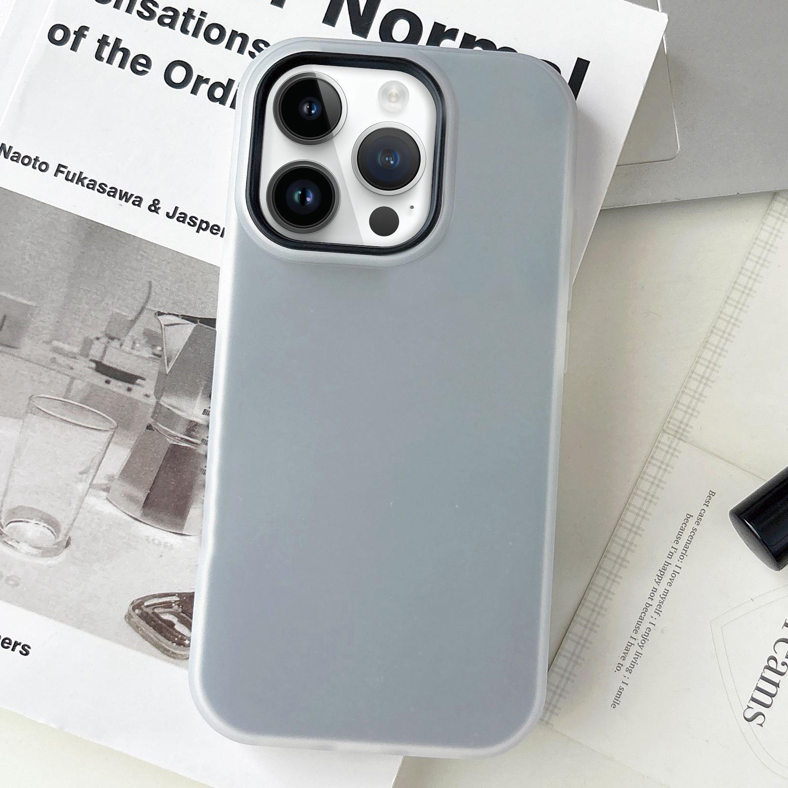 For iPhone 14 Pro Jelly Color Matte Feel PC Hybrid TPU Phone Case(Black) - Shopkiz.com