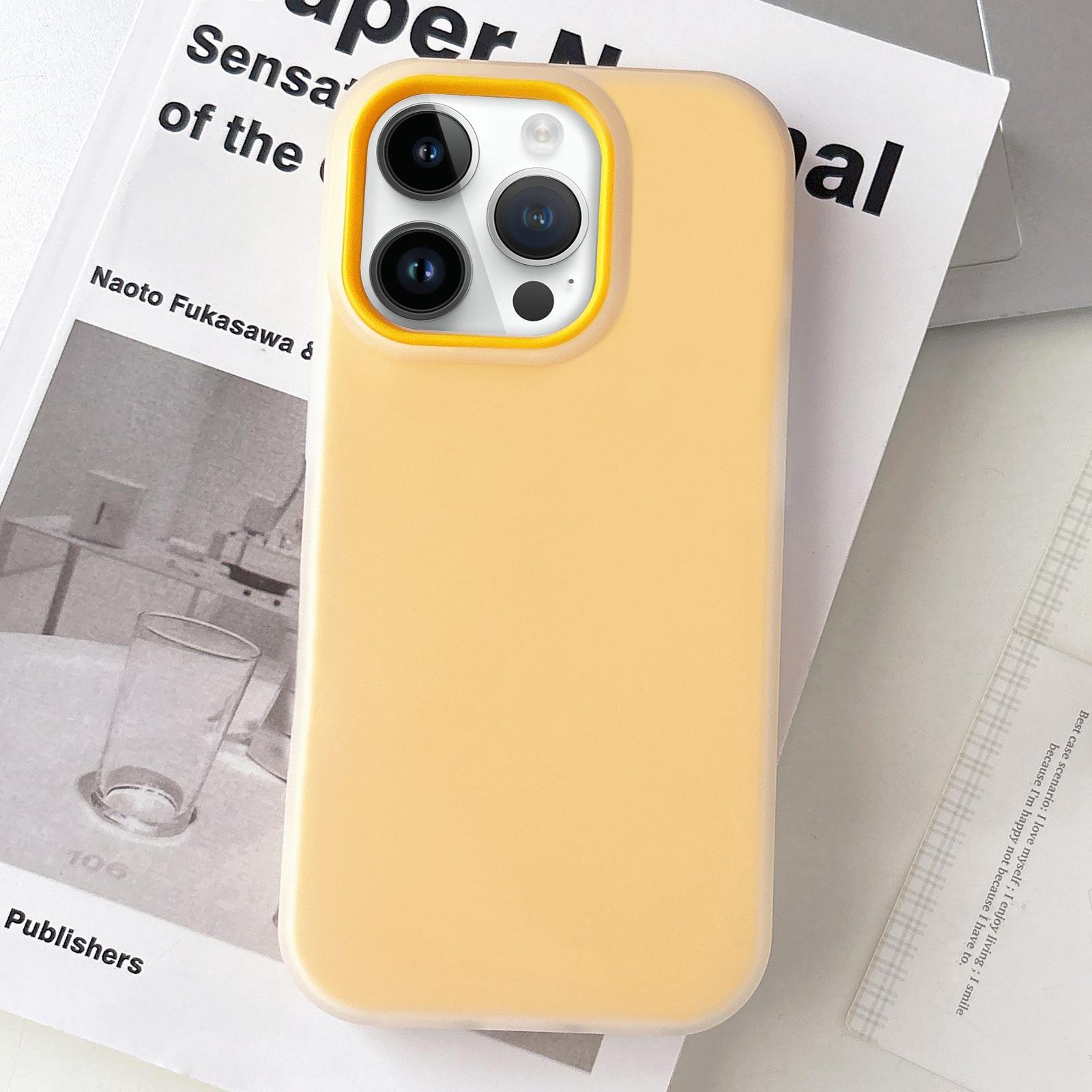 For iPhone 12 Pro Max Jelly Color Matte Feel PC Hybrid TPU Phone Case(Orange) - Shopkiz.com