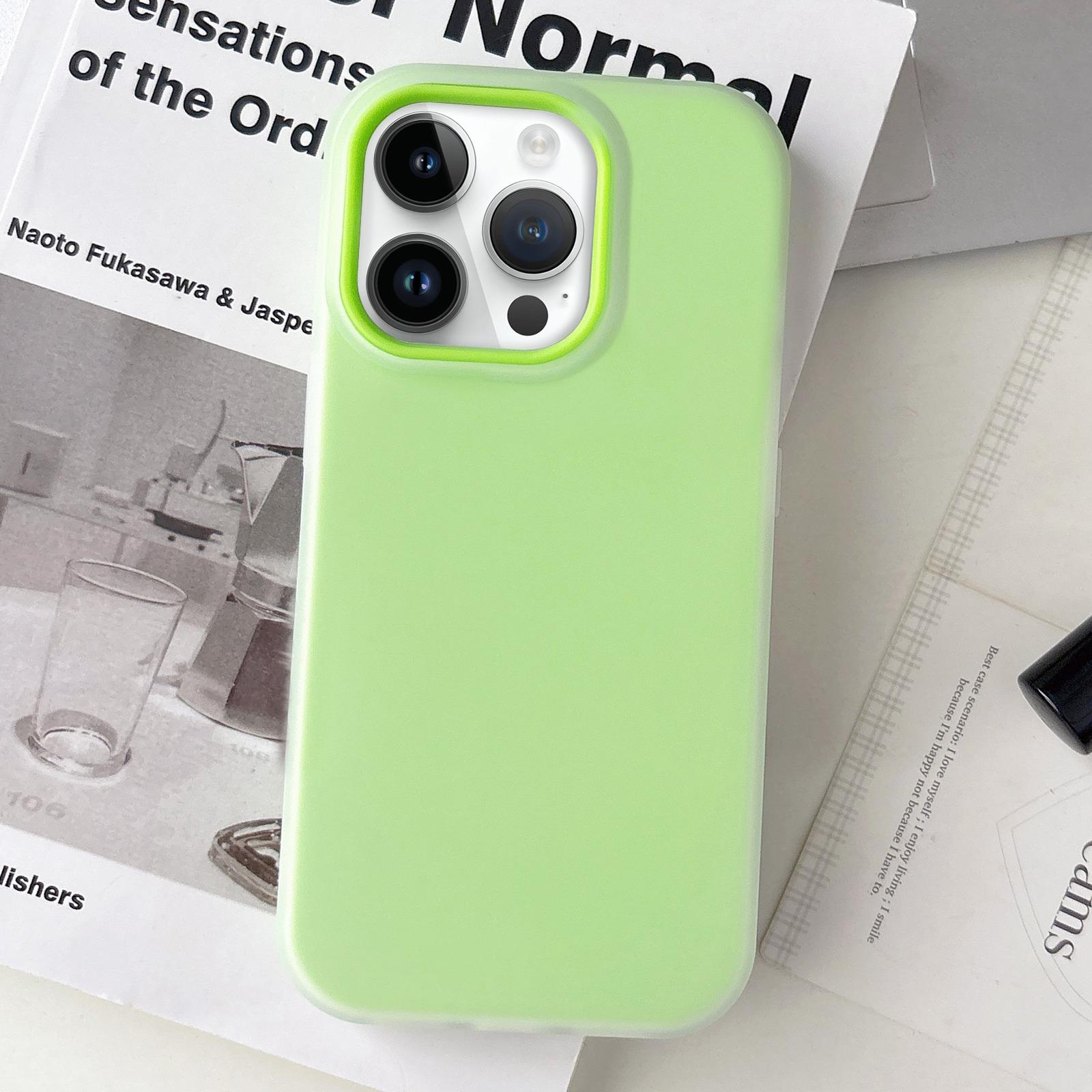 For iPhone 12 Pro Max Jelly Color Matte Feel PC Hybrid TPU Phone Case(Green) - Shopkiz.com