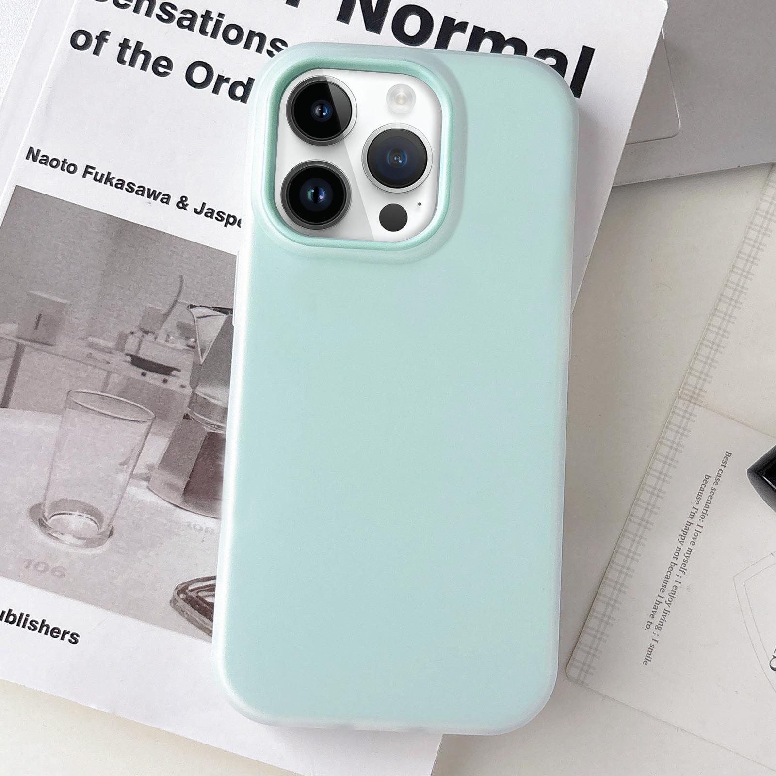 For iPhone 12 Pro Jelly Color Matte Feel PC Hybrid TPU Phone Case(Light Blue) - Shopkiz.com