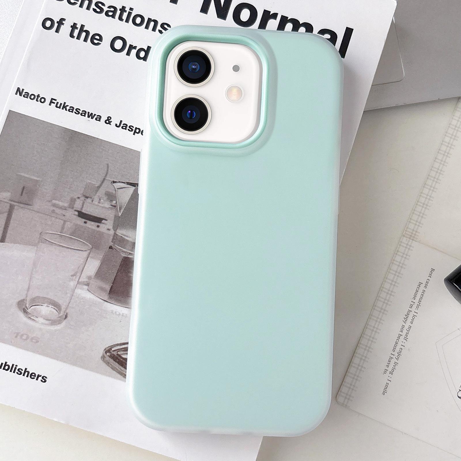 For iPhone 11 Jelly Color Matte Feel PC Hybrid TPU Phone Case(Light Blue) - Shopkiz.com