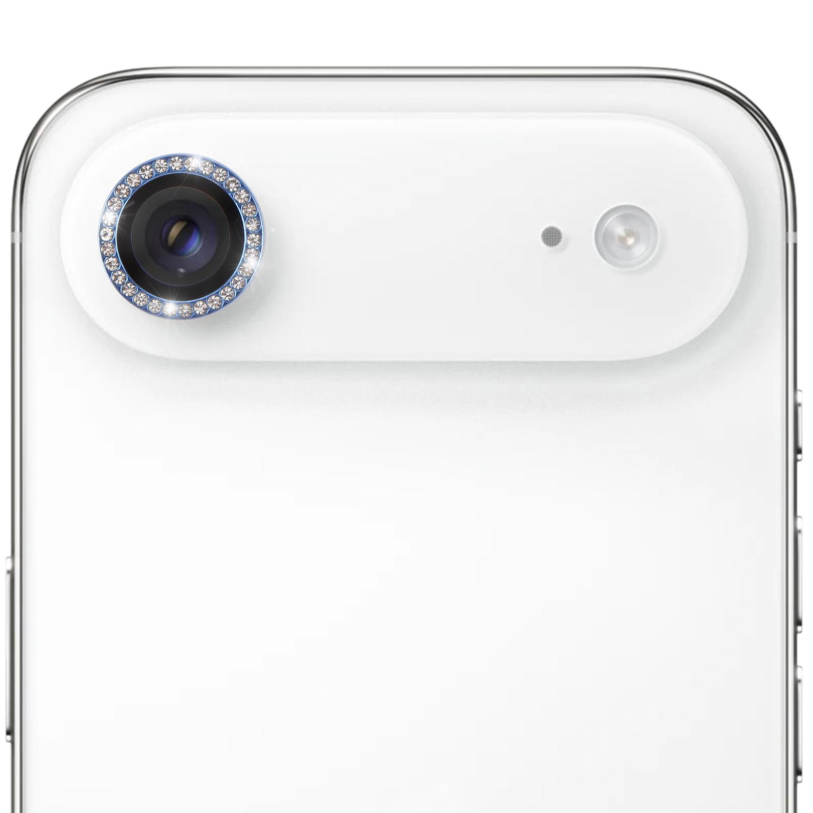 For iPhone Air 9H Point Drill Camera Lens Protector Ring(Blue) - Shopkiz.com