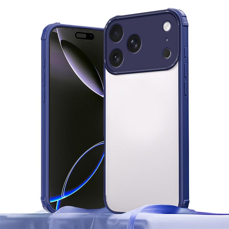 For iPhone 17 Pro Max Four Corners Shield Shockproof TPU Hybrid PC Phone Case(Blue) - Shopkiz.com