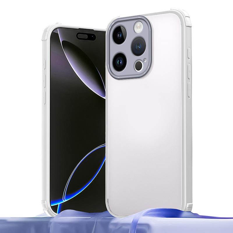 For iPhone 13 Pro Four Corners Shield Shockproof TPU Hybrid PC Phone Case(Grey) - Shopkiz.com