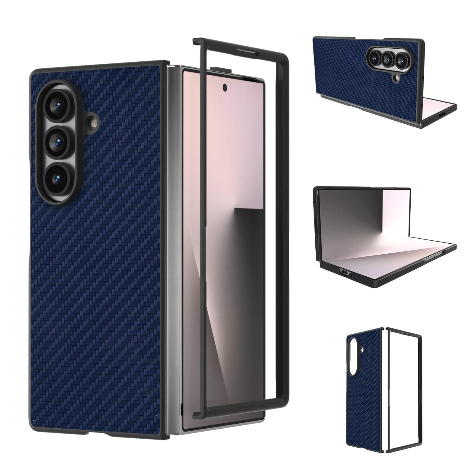 For Galaxy Z Fold8 Ultra 5G Carbon Fiber Texture Protective Phone Case(Dark Blue) - Shopkiz.com