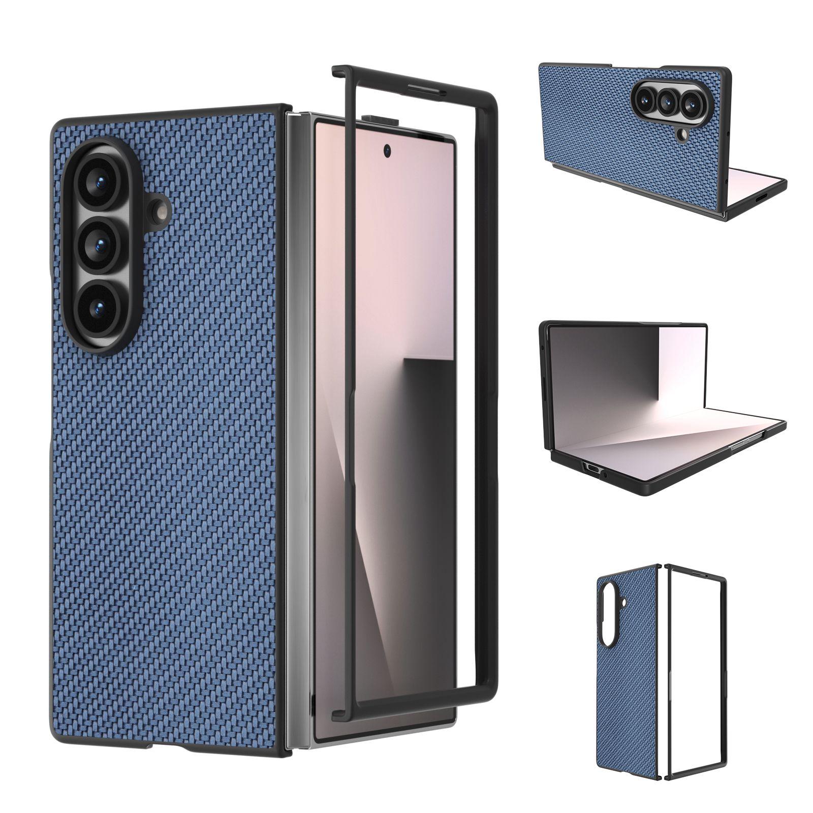 For Galaxy Z Fold8 Ultra 5G Carbon Fiber Texture Protective Phone Case(Light Blue) - Shopkiz.com