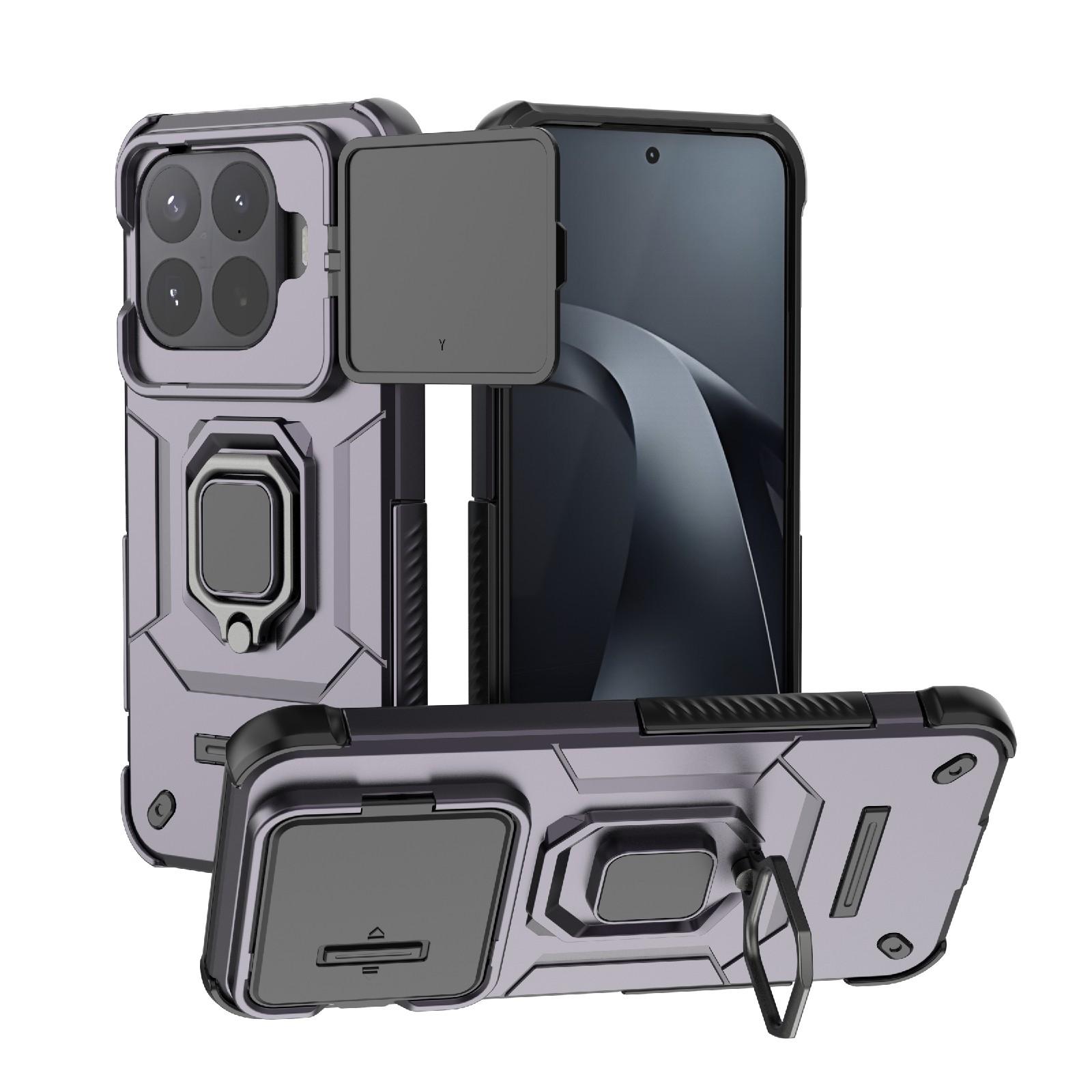For Xiaomi 17T Pro 5G Sliding Camshield TPU + PC Shockproof Phone Case with Holder(Purple) - Shopkiz.com