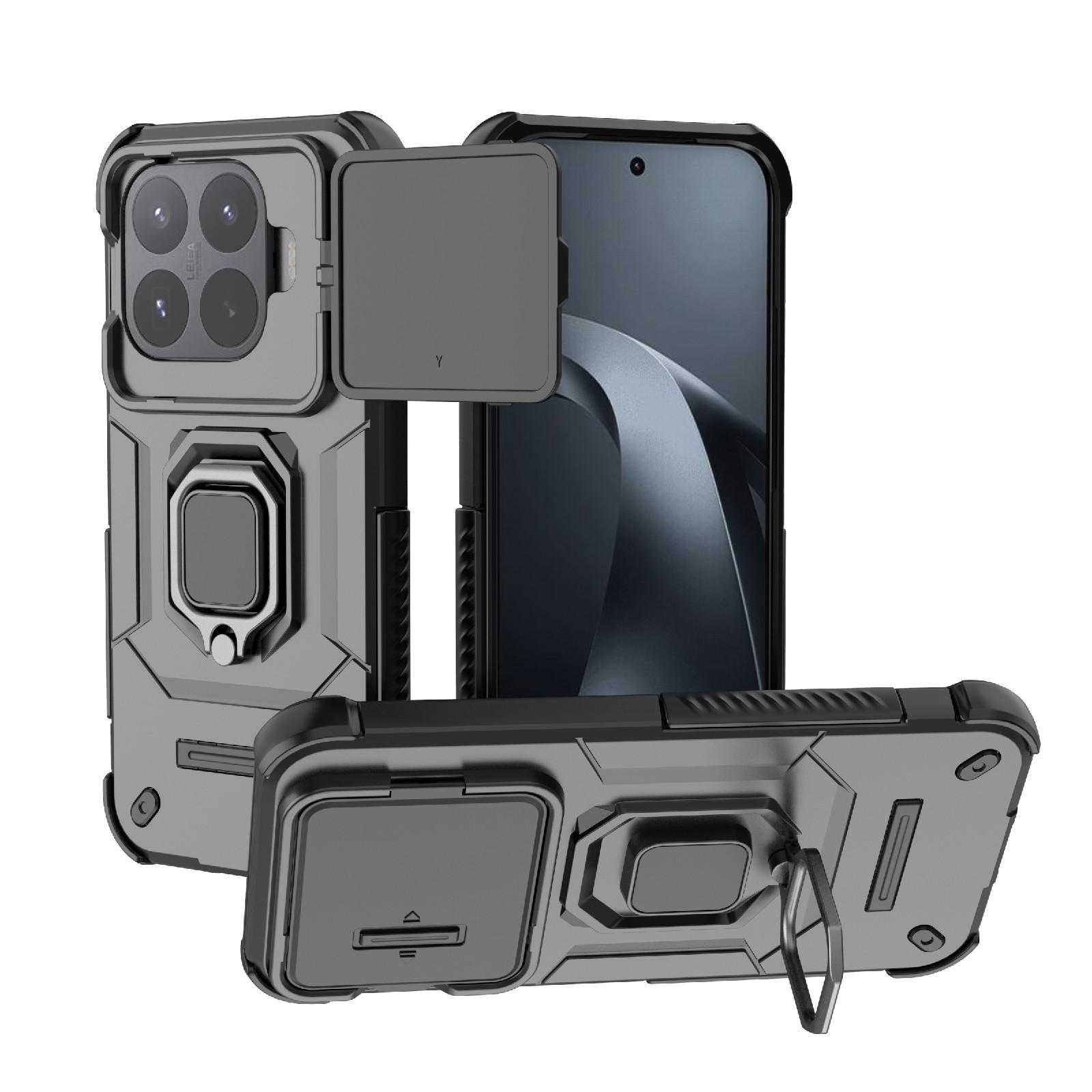 For Xiaomi 17T 5G Sliding Camshield TPU + PC Shockproof Phone Case with Holder(Black) - Shopkiz.com