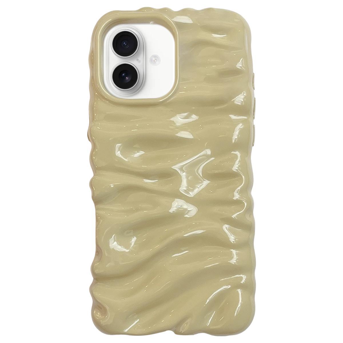 For iPhone 18 Cream Texture Electroplating TPU Full Coverage Phone Case(Lemon Yellow) - Shopkiz.com