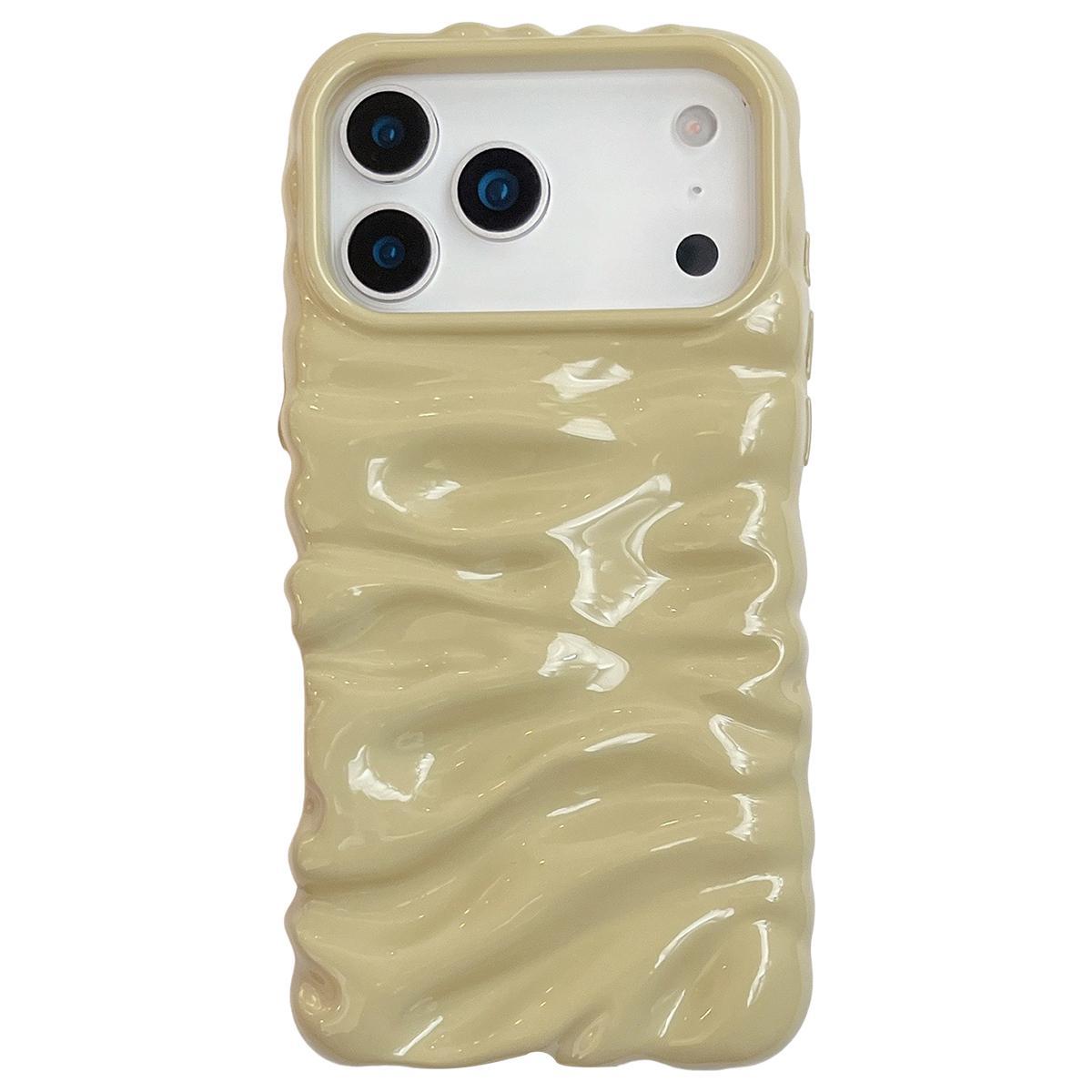 For iPhone 18 Pro Cream Texture Electroplating TPU Full Coverage Phone Case(Lemon Yellow) - Shopkiz.com