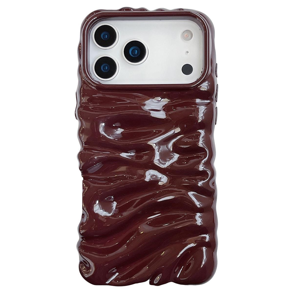 For iPhone 18 Pro Max Cream Texture Electroplating TPU Full Coverage Phone Case(Wine Red) - Shopkiz.com