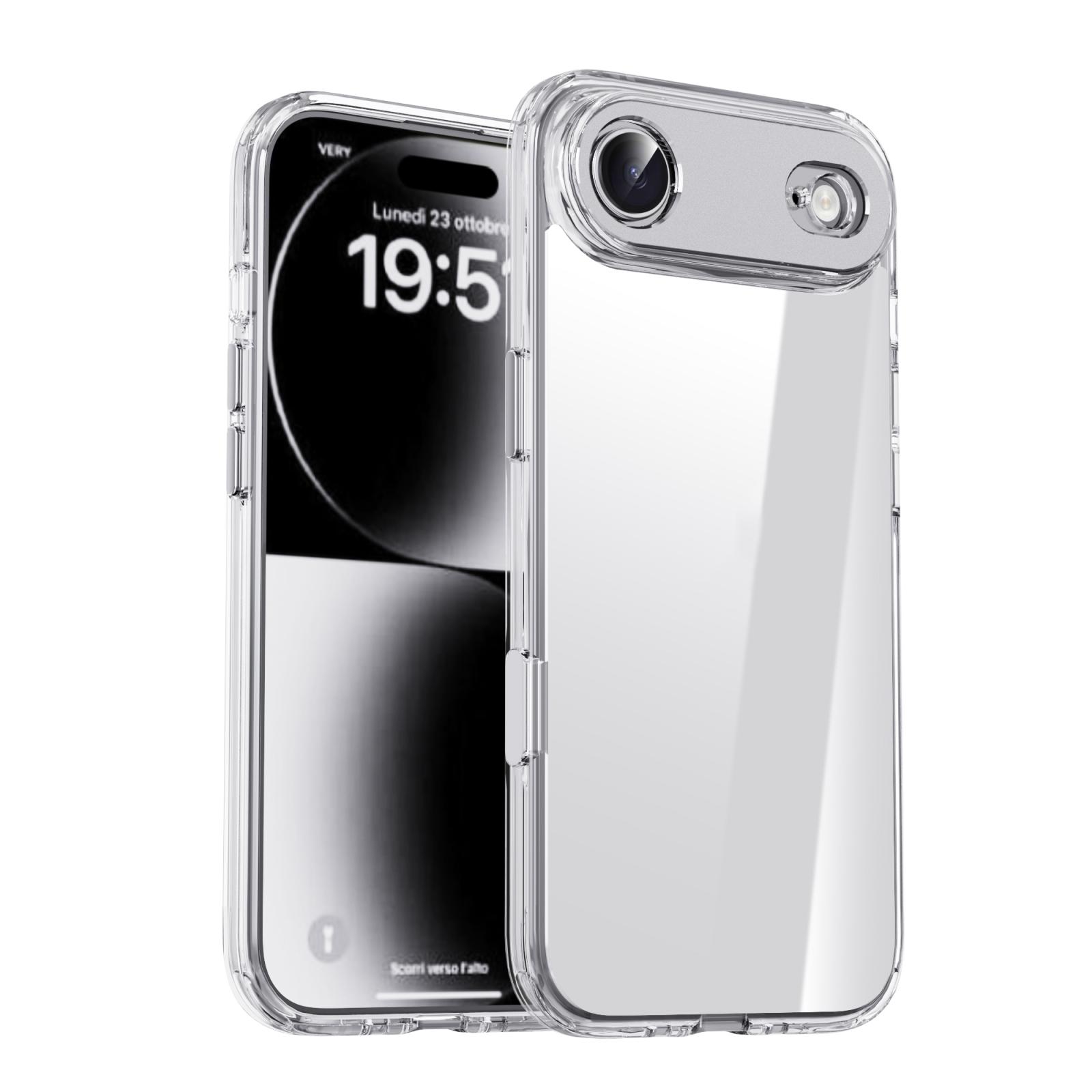 For iPhone Air iPAKY Mingxing Series Shockproof PC+TPU Phone Case(Transparent + Silver) - Shopkiz.com