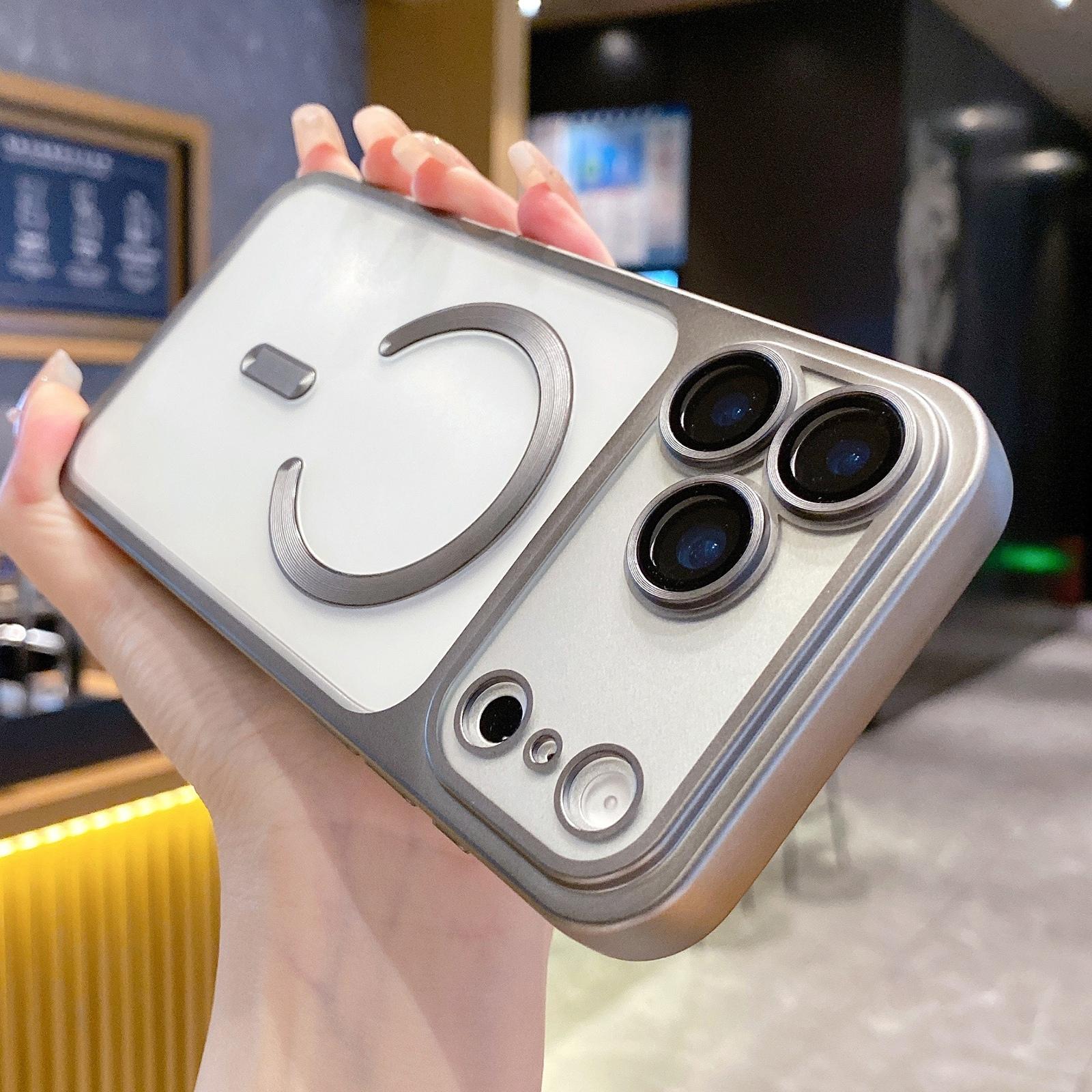 For iPhone 17 Pro Max Change to 17 Series Magnetic MagSafe Frosted TPU Phone Case(Grey) - Shopkiz.com