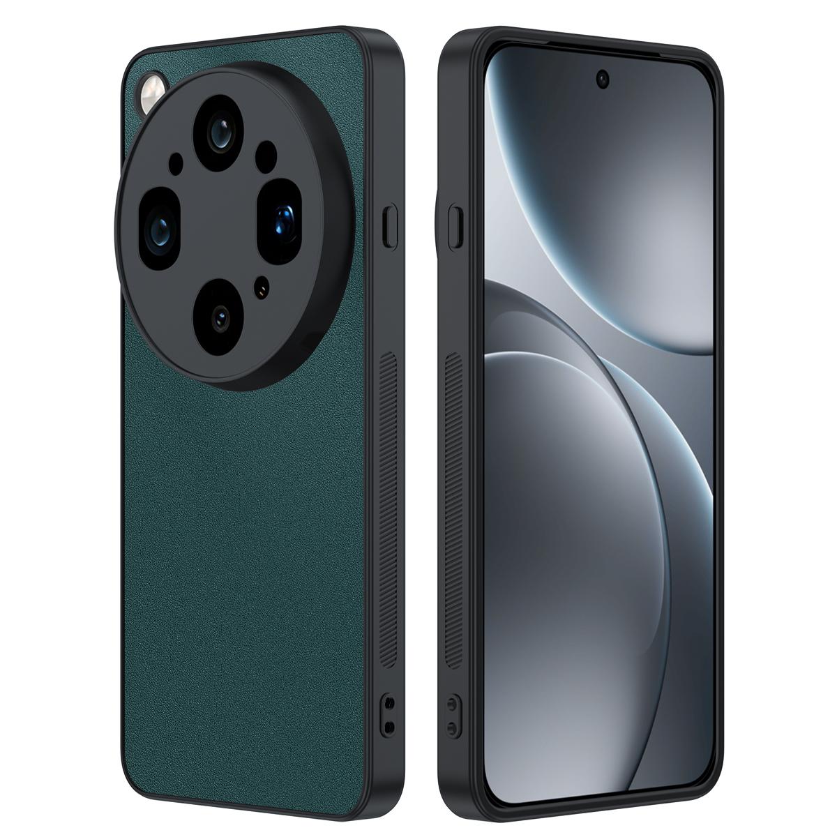 For OPPO Find X9 Ultra 5G Ultra-thin Plain Skin Leather Phone Case(Green) - Shopkiz.com