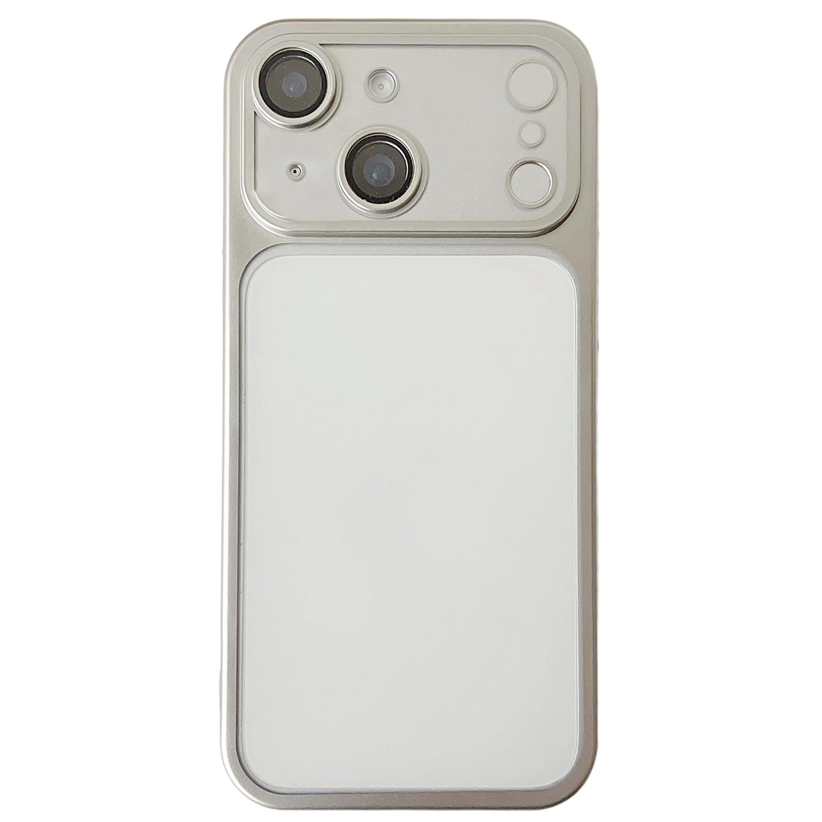 For iPhone 14 Change to 17 Series Electroplated Frosted TPU Phone Case(Silver) - Shopkiz.com
