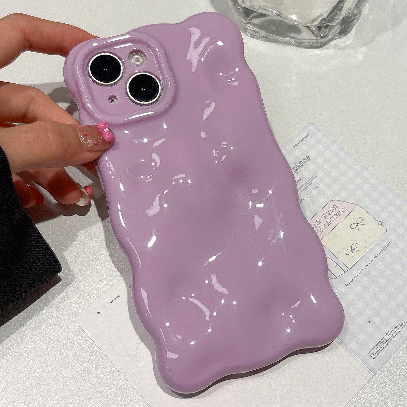 For iPhone 13 Cloud-Style TPU Shockroof Phone Case(Purple) - Shopkiz.com