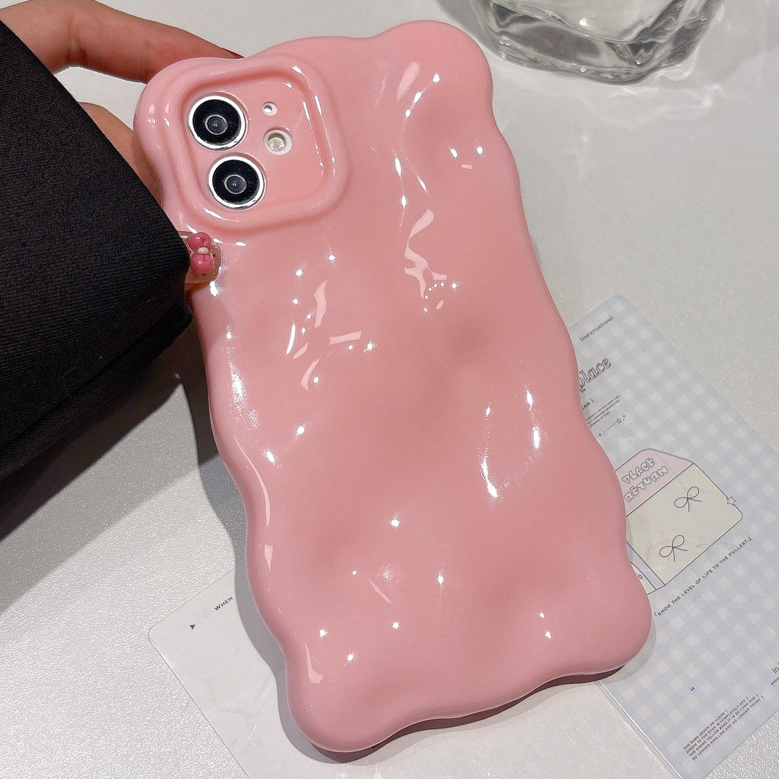 For iPhone 12 Cloud-Style TPU Shockroof Phone Case(Pink) - Shopkiz.com