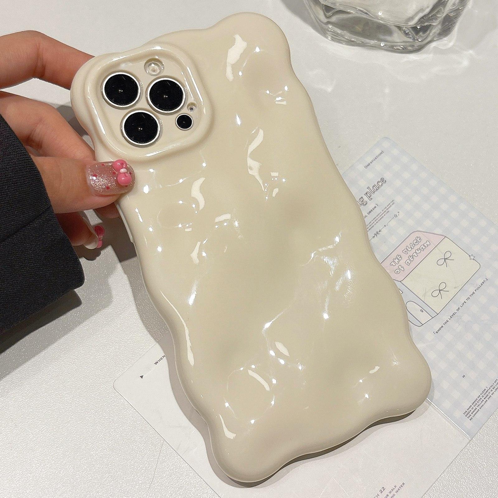 For iPhone 12 Pro Cloud-Style TPU Shockroof Phone Case(Milky White) - Shopkiz.com