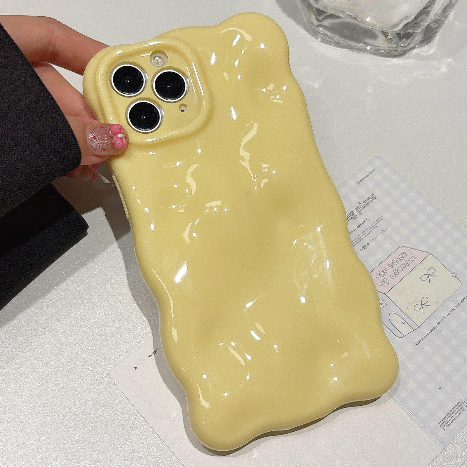 For iPhone 11 Pro Max Cloud-Style TPU Shockroof Phone Case(Yellow) - Shopkiz.com