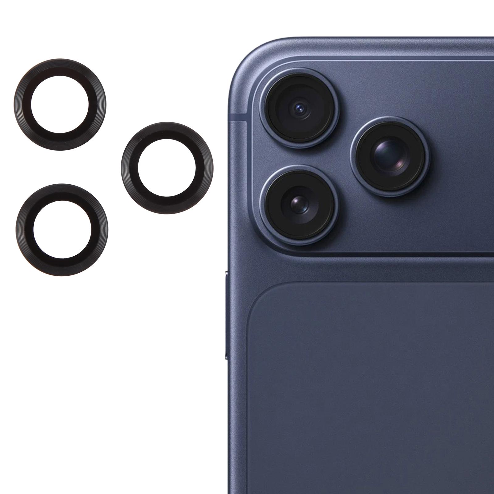 For iPhone 17 Pro Back Camera Cover 9H Tempered Glass Lens Film(Black) - Shopkiz.com