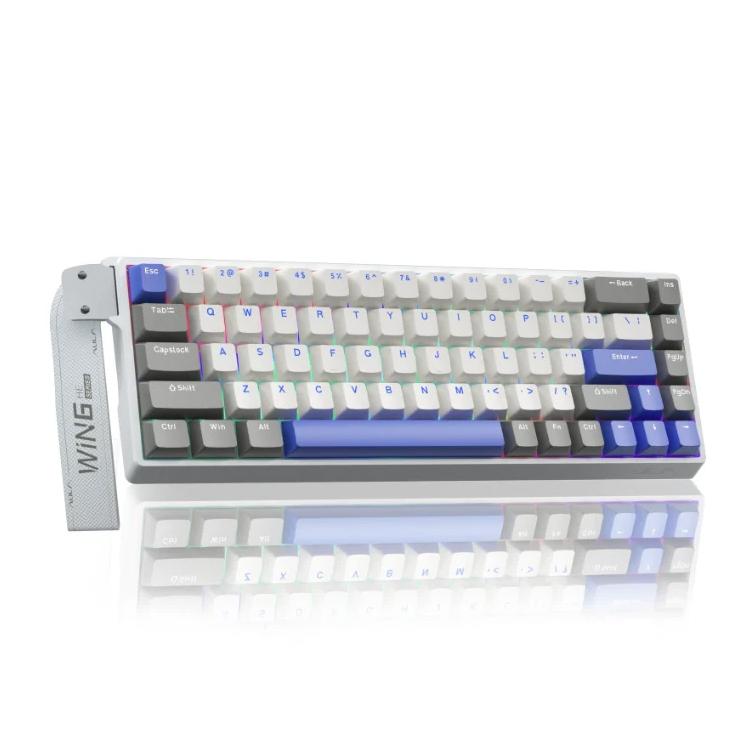 AULA WIN68HE MAX Version 68 Keys RGB Wired Keyboard(Grey+White+Blue Wing Chun Magnetic Axis) - Shopkiz.com