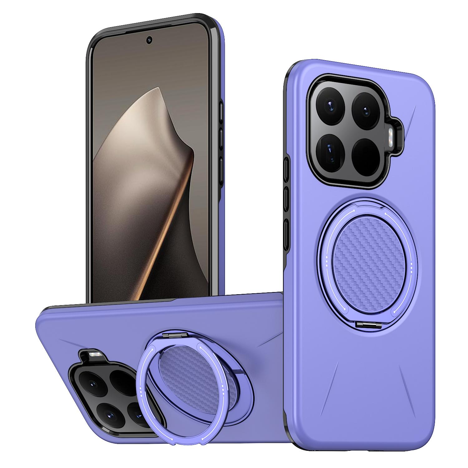 For Xiaomi 17T Pro 5G Metal Rotation Holder MagSafe TPU Hybrid PC Phone Case(Purple) - Shopkiz.com