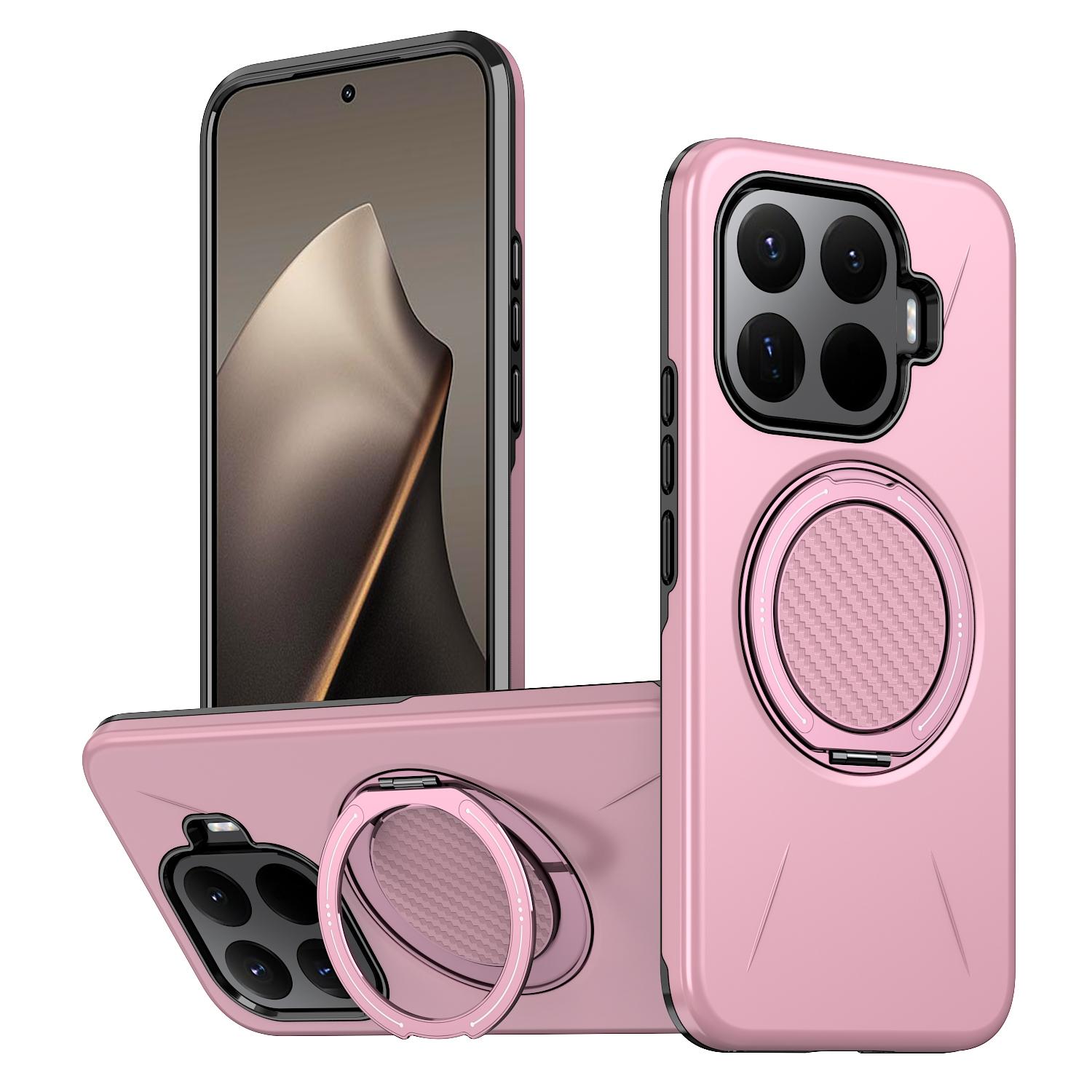 For Xiaomi 17T Pro 5G Metal Rotation Holder MagSafe TPU Hybrid PC Phone Case(Pink) - Shopkiz.com