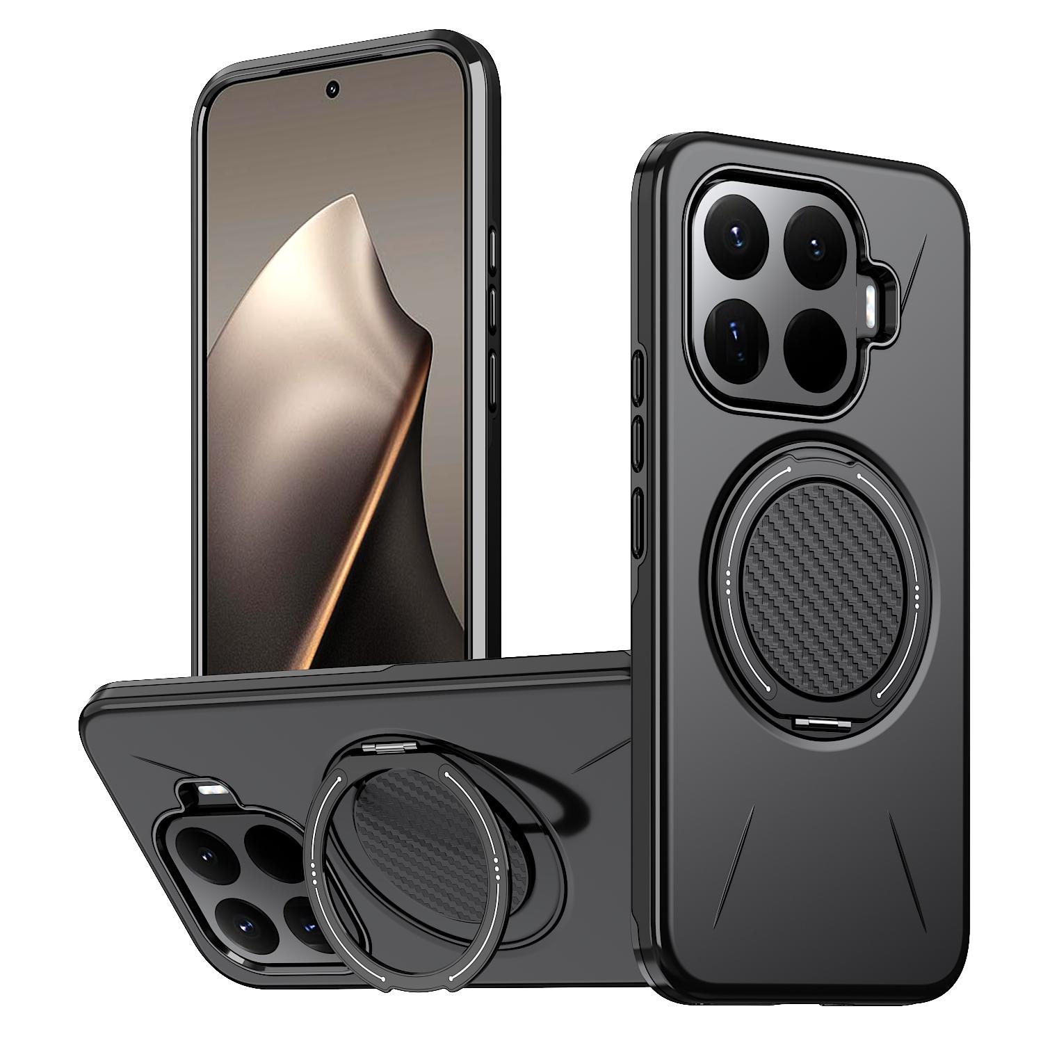 For Xiaomi 17T 5G Metal Rotation Holder MagSafe TPU Hybrid PC Phone Case(Black) - Shopkiz.com