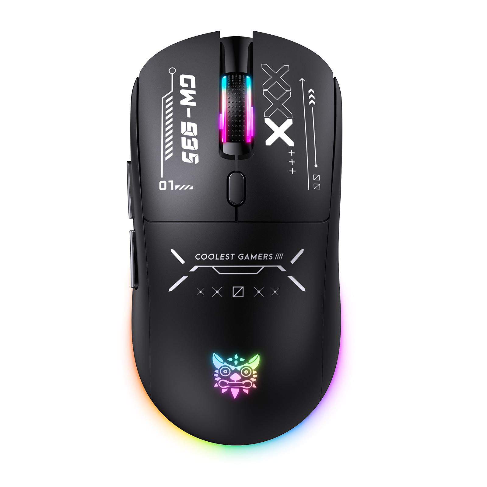 ONIKUMA CW935 12800DPI 2.4GHz + BT + Wired Tri-mode RGB Wireless Mouse(Black) - Shopkiz.com