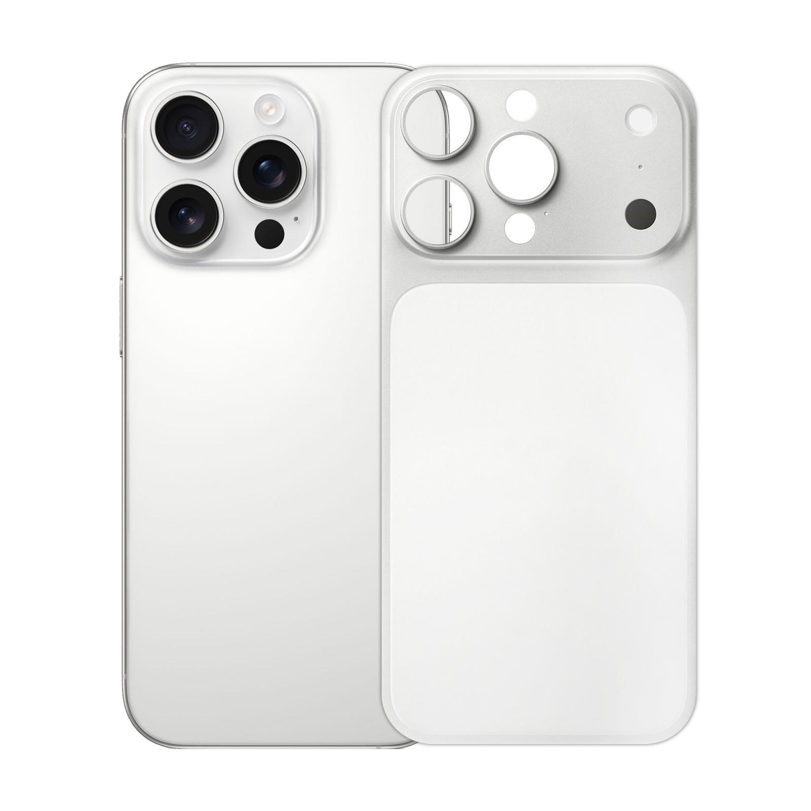 For iPhone 16 Pro Max Ultra-Thin Transforms into 17 Series Matte PET Back Cover(Silver) - Shopkiz.com