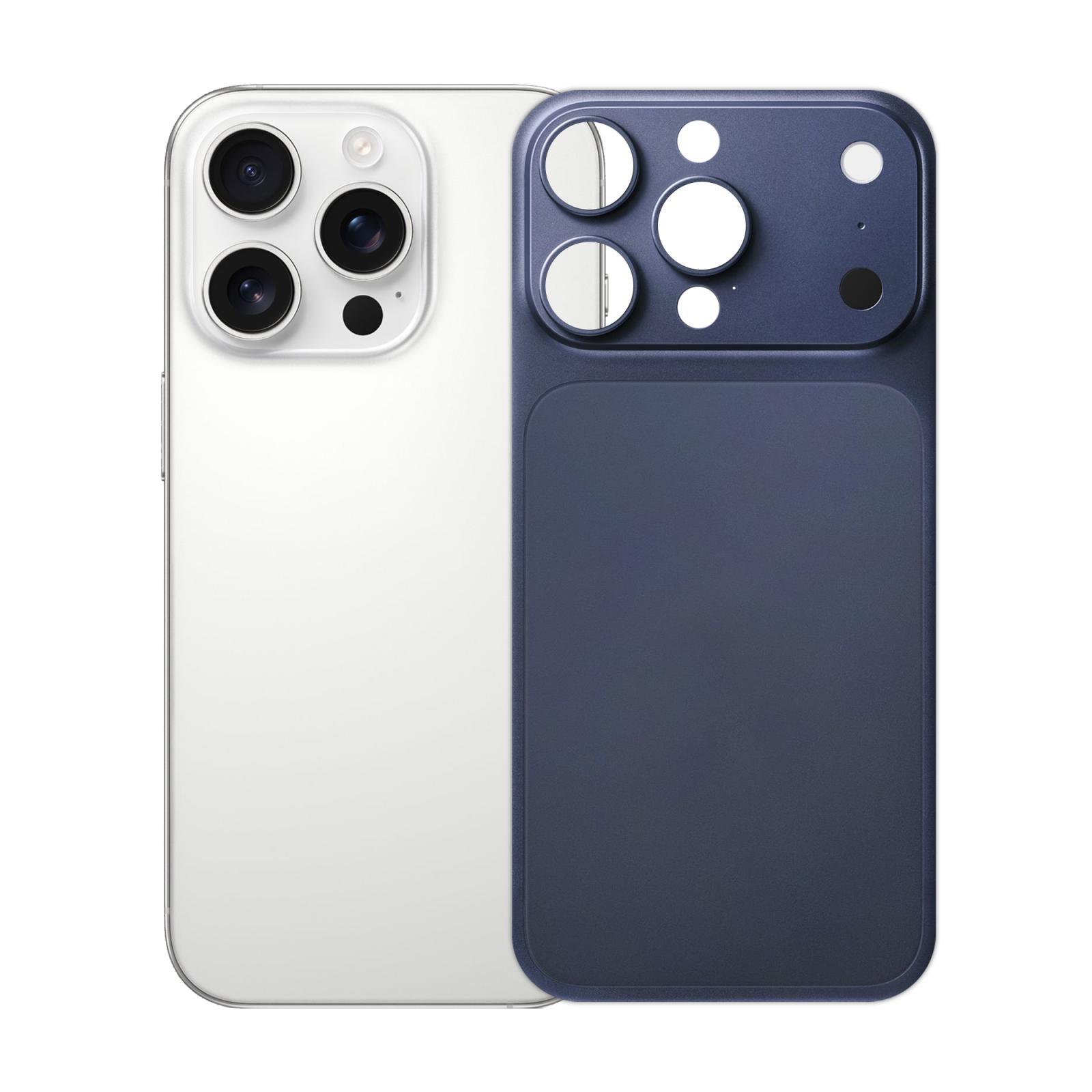 For iPhone 15 Pro Max Ultra-Thin Transforms into 17 Series Matte PET Back Cover(Blue) - Shopkiz.com