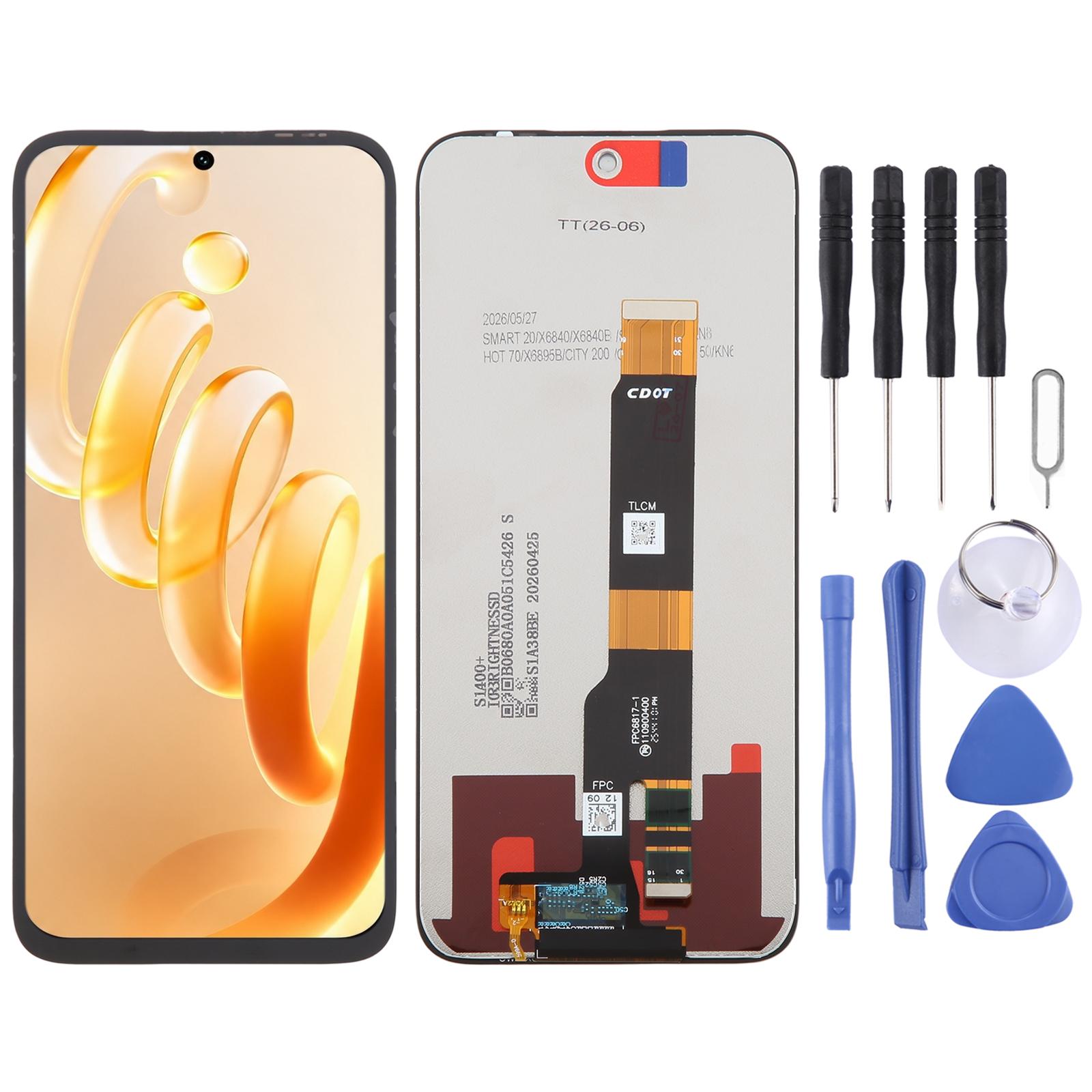 For Itel City 200s OEM LCD Screen with Digitizer Full Assembly - Shopkiz.com