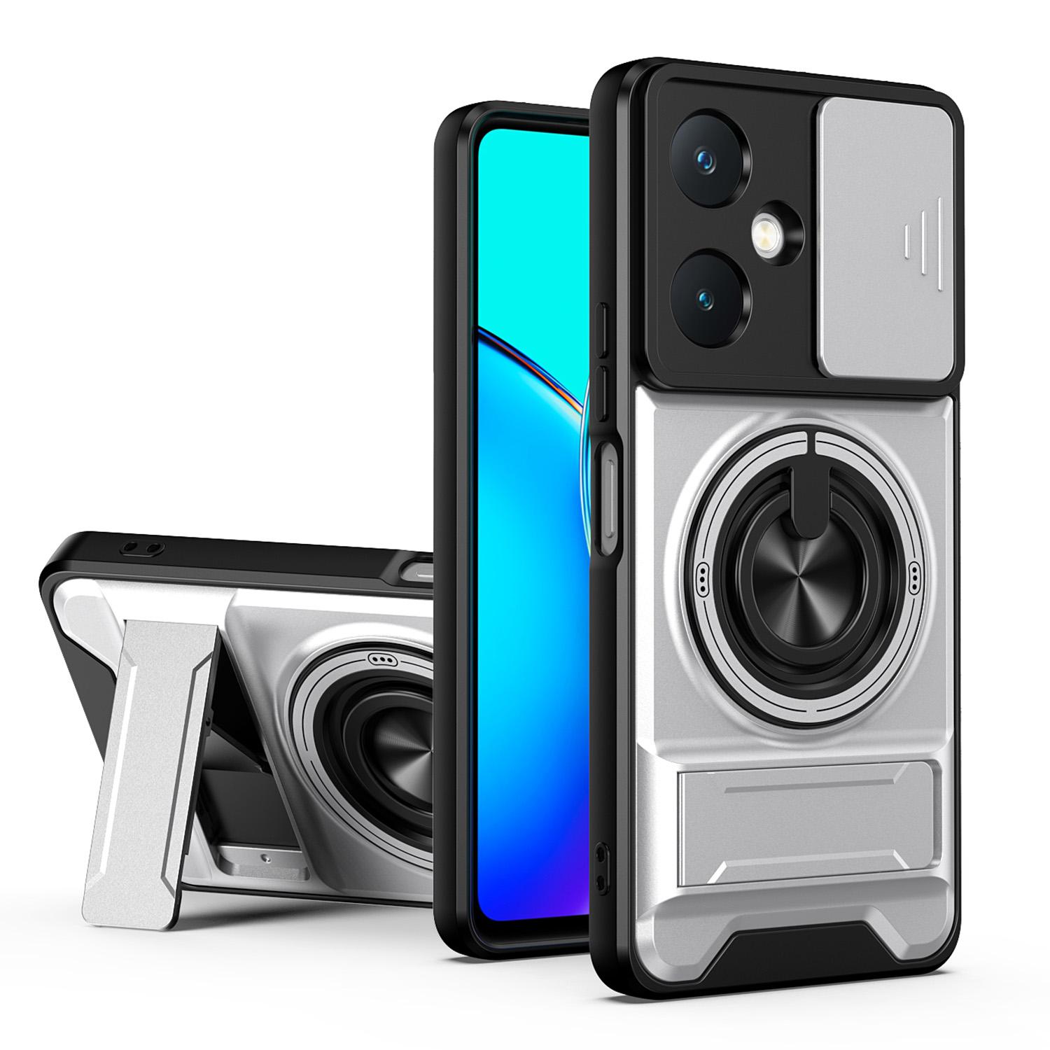For vivo Y27 4G Lens Sliding Window Multifunctional Magnetic Shockproof Phone Case(Titanium Gray) - Shopkiz.com