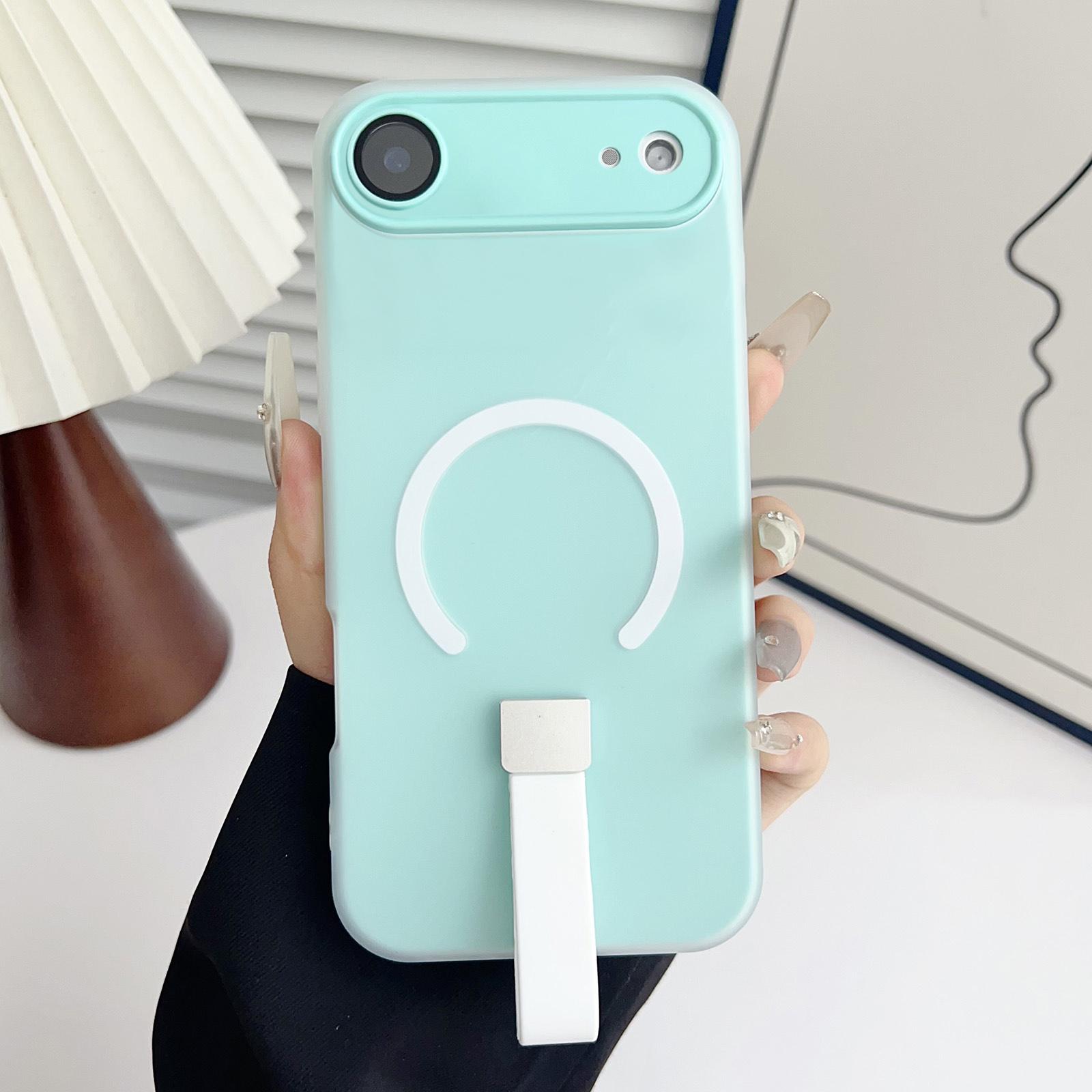 For iPhone Air Eagle Eye Dual-layer Jelly Magnetic Phone Case with Silicone Strap & Lens Film(Cynee) - Shopkiz.com