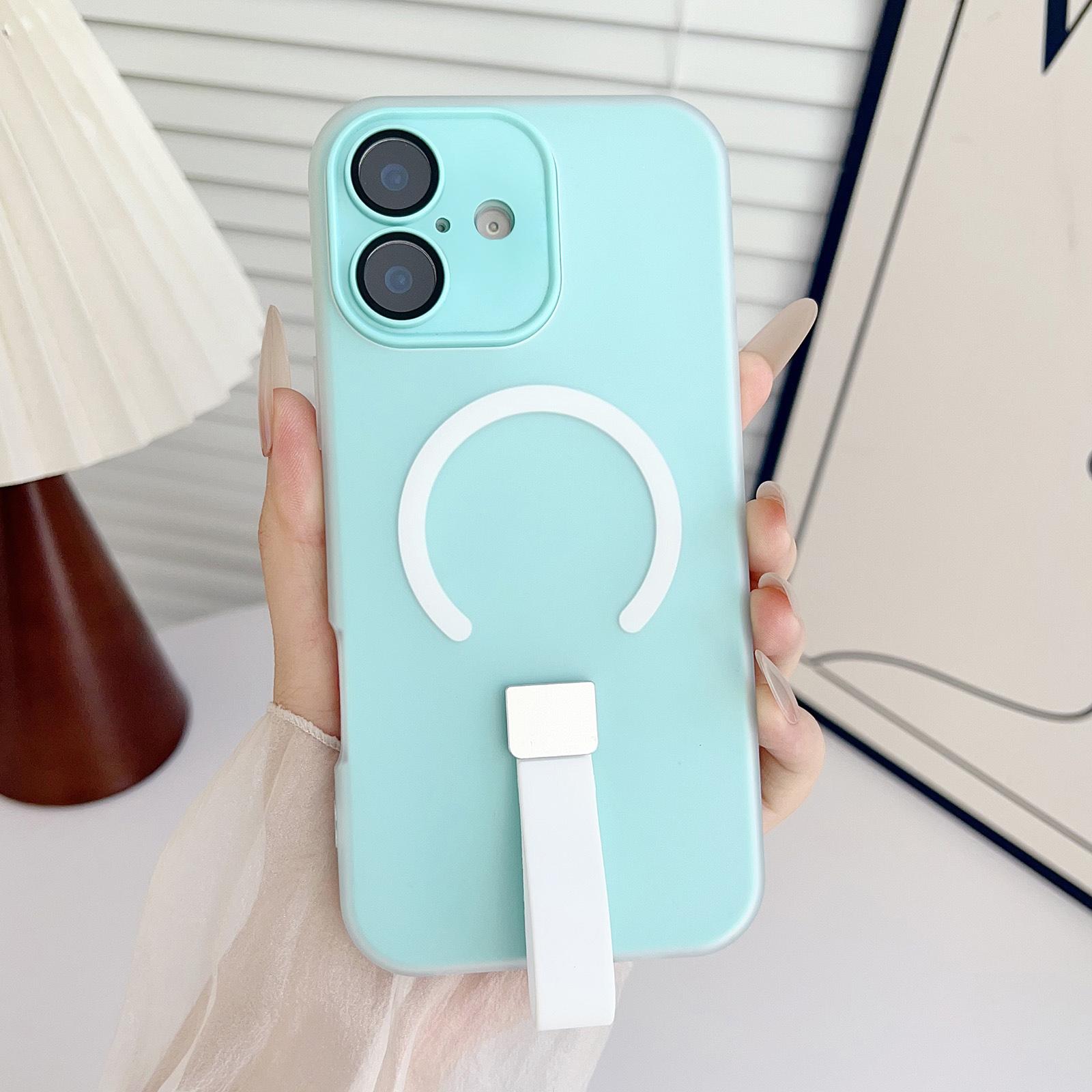 For iPhone 16 Eagle Eye Dual-layer Jelly Magnetic Phone Case with Silicone Strap & Lens Film(Cynee) - Shopkiz.com
