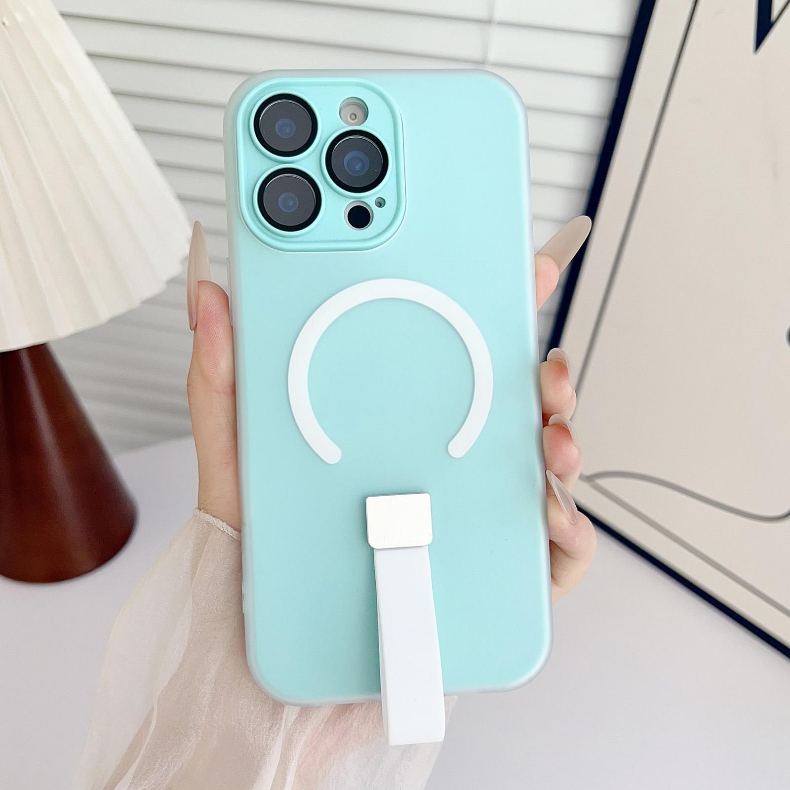 For iPhone 15 Pro Eagle Eye Dual-layer Jelly Magnetic Phone Case with Silicone Strap & Lens Film(Cynee) - Shopkiz.com