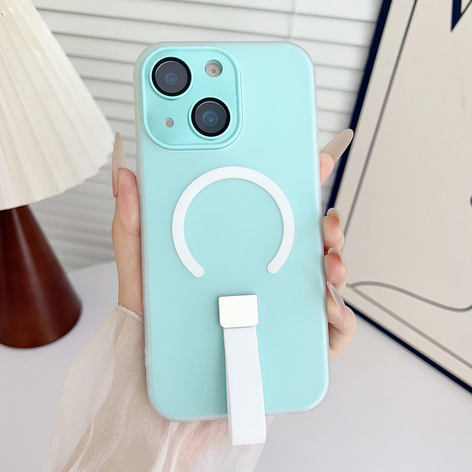 For iPhone 15 Eagle Eye Dual-layer Jelly Magnetic Phone Case with Silicone Strap & Lens Film(Cynee) - Shopkiz.com