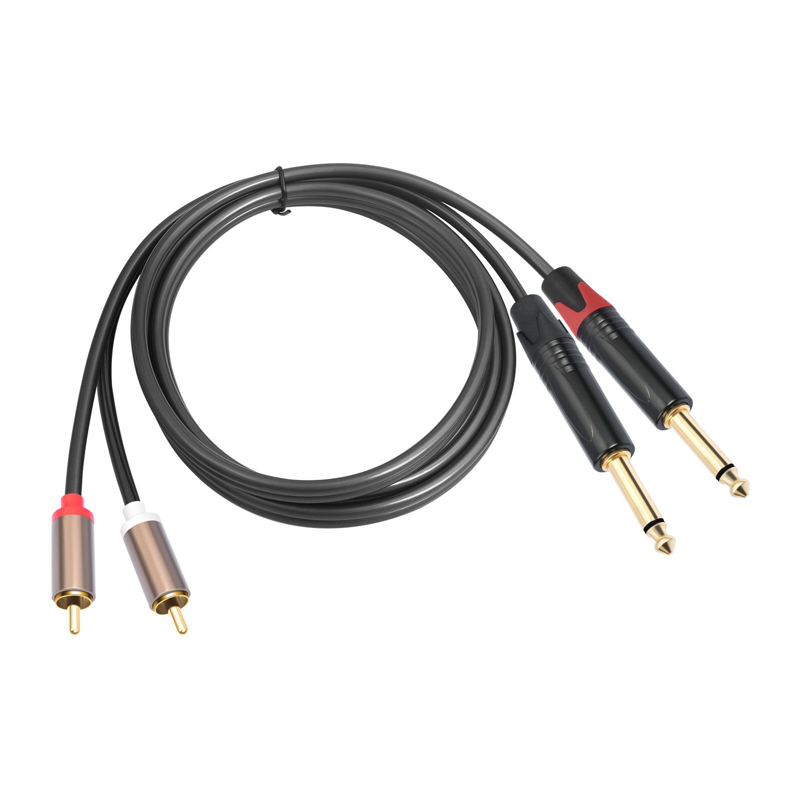 2 RCA Male to 2 XLR Female Audio Cables, Length:5m(Black) - Shopkiz.com