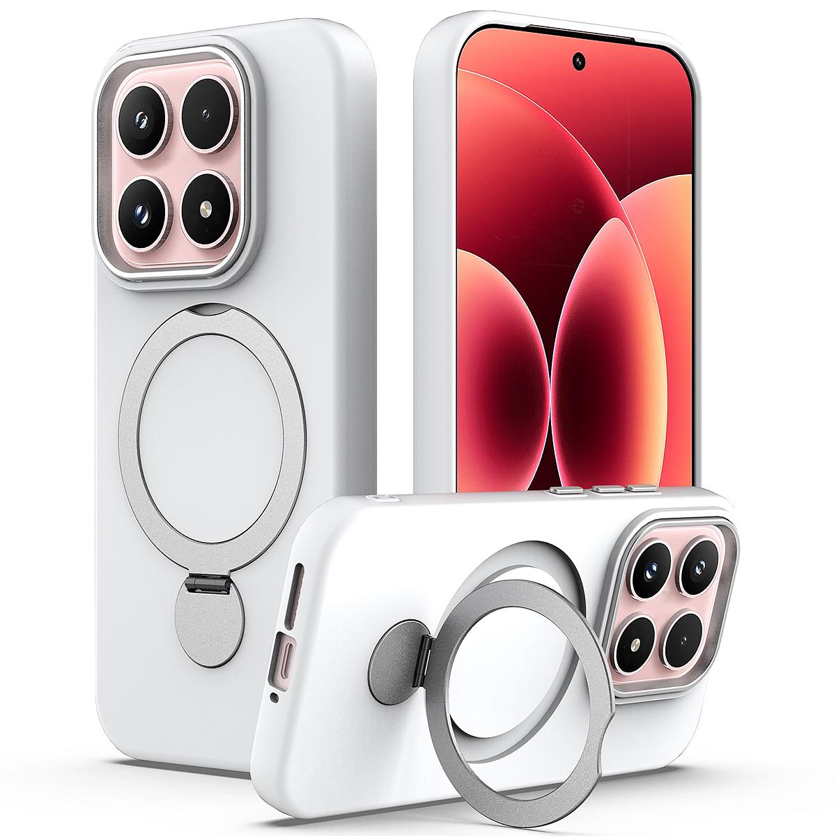 For Xiaomi 17 5G Gen1.5 Pivot Ring Holder TPU Hybrid PC Phone Case(White) - Shopkiz.com