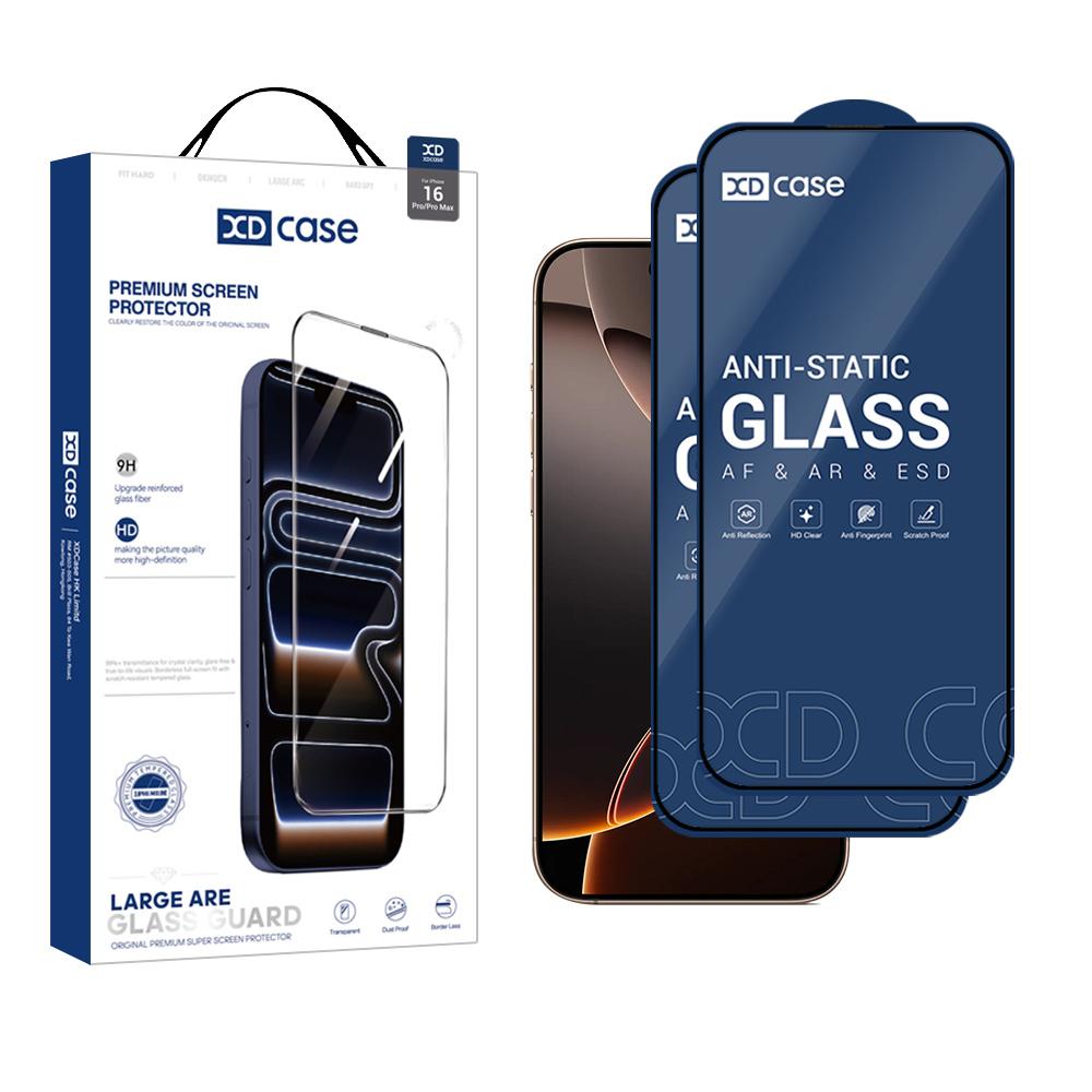For iPhone 16 Pro Max XDcase 2pcs / Pack Silk Screen Printed HD Tempered Glass Film - Shopkiz.com