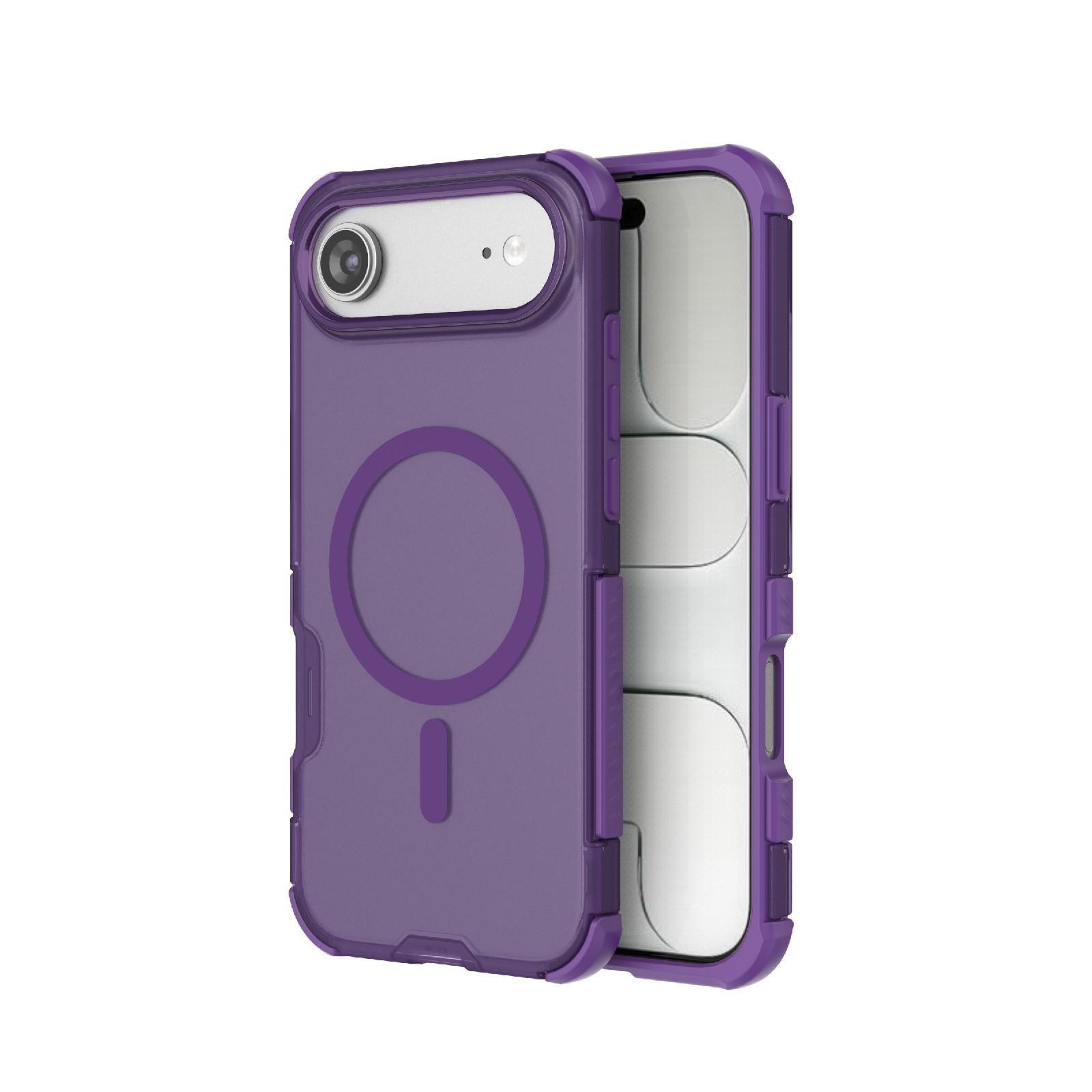 For iPhone Air Skin-friendly Magnetic PC + TPU Hybrid Shockproof Phone Case(Purple) - Shopkiz.com