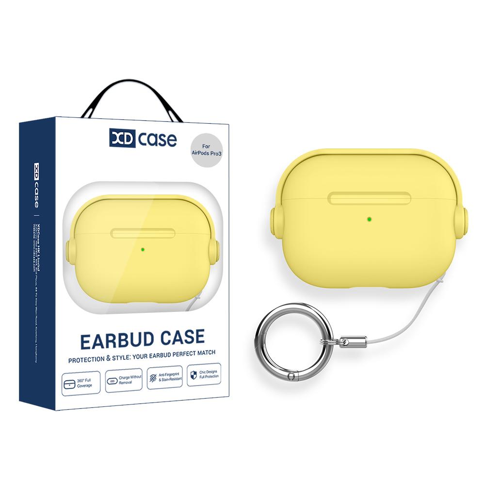 For AirPods Pro 3 XDcase Music Boy Macaron Earbud Case with Ring Buckle(Yellow) - Shopkiz.com