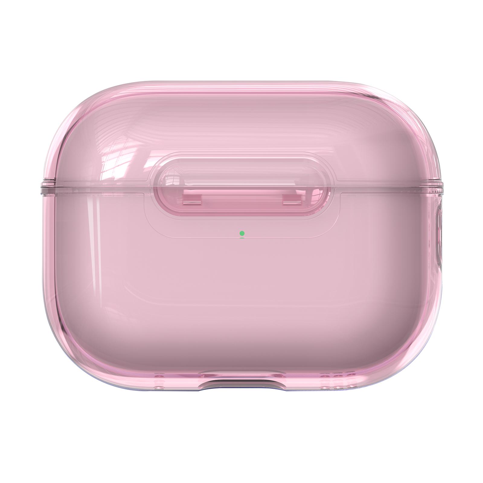 For AirPods Pro 2 Clear Lock Wireless Earphone Shockproof Protective Case(Pink) - Shopkiz.com