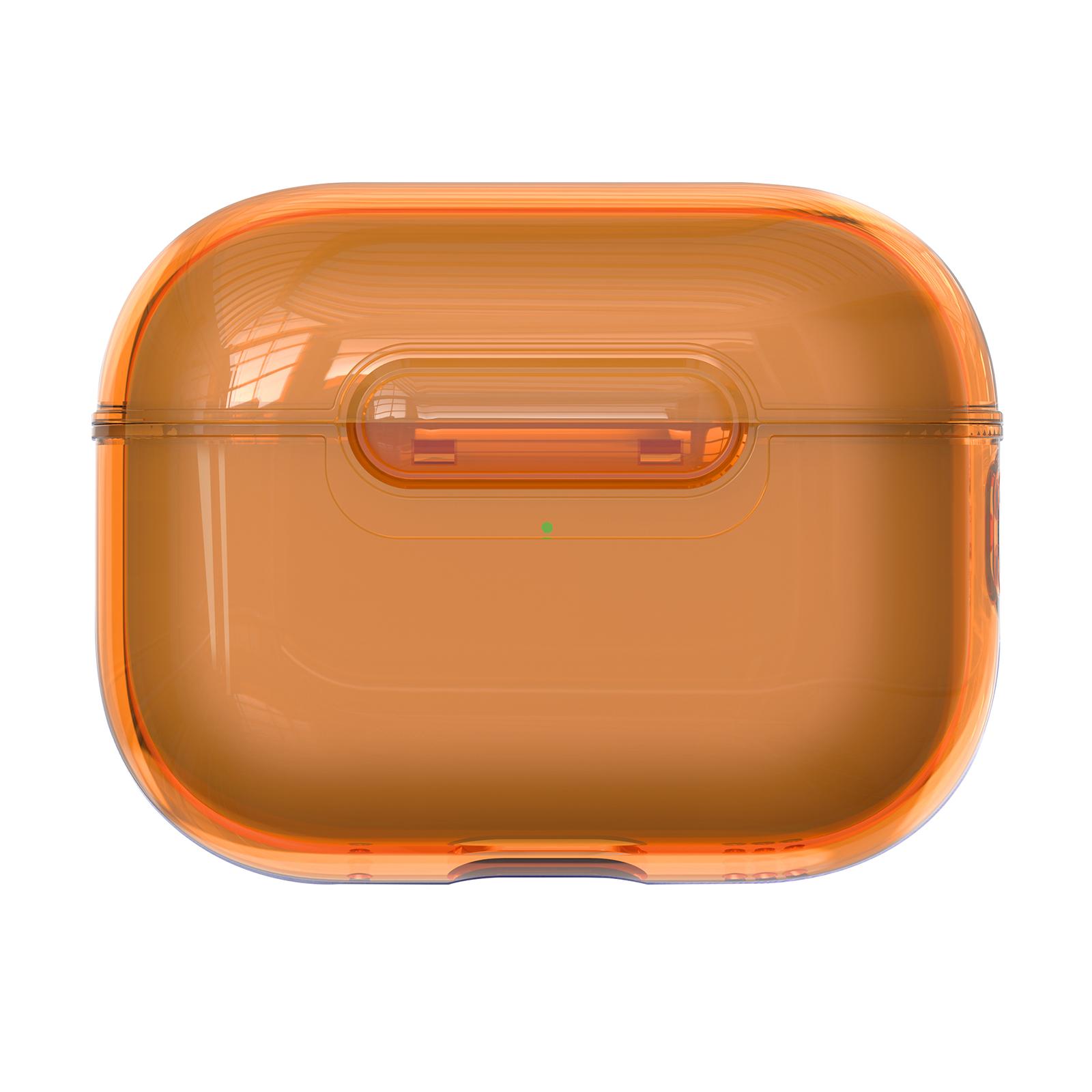 For AirPods Pro Clear Lock Wireless Earphone Shockproof Protective Case(Orange) - Shopkiz.com