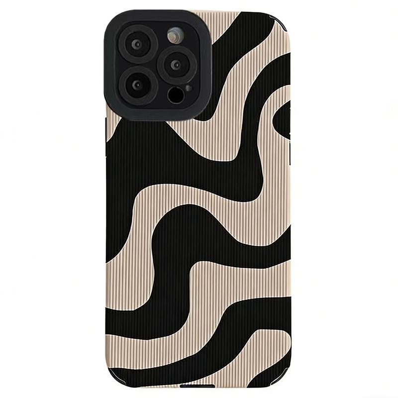 For iPhone 15 Pro Leather-Textured TPU Phone Case(Zebra Pattern) - Shopkiz.com